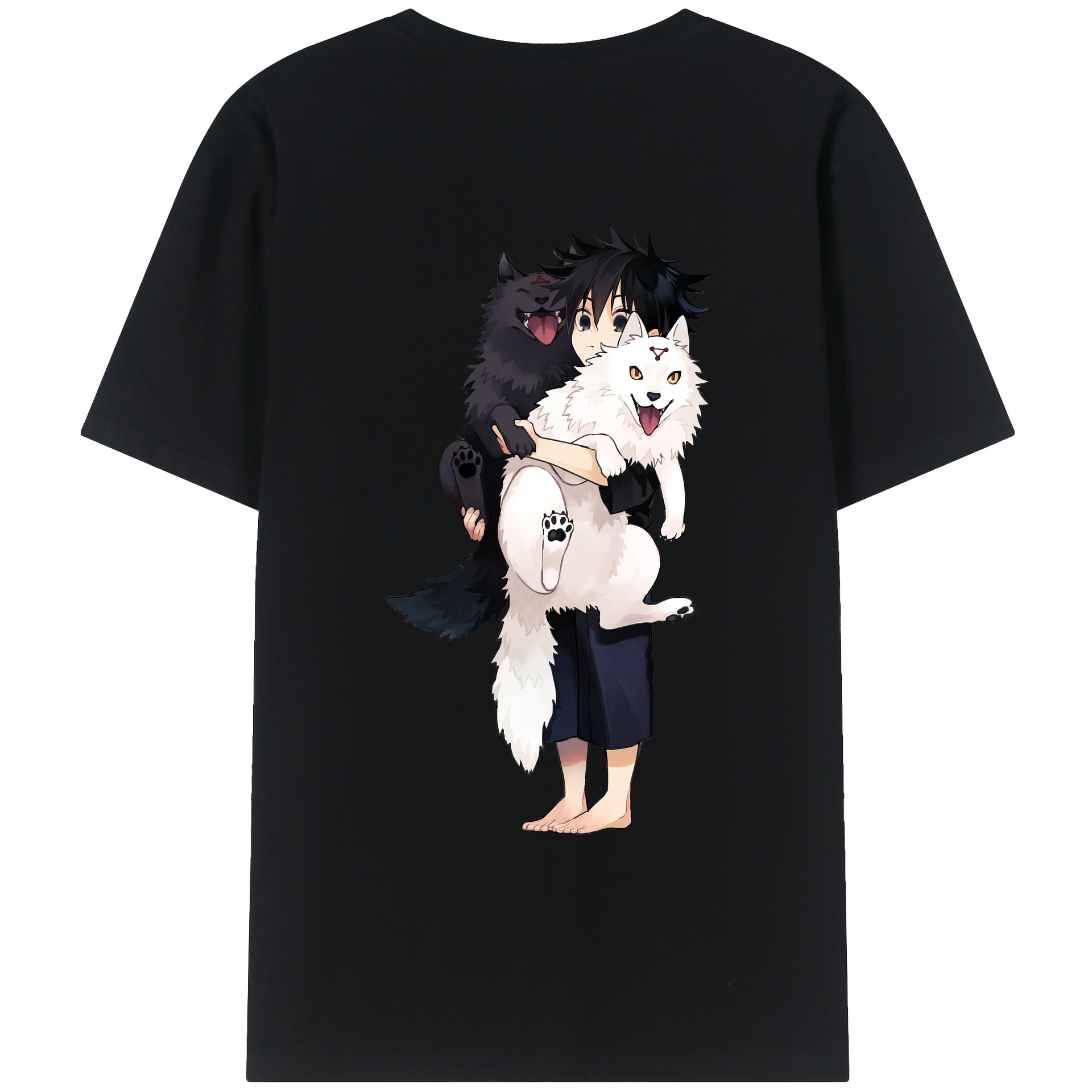 （画像用） 呪術廻戦 Jujutsu Kaisen 綿100％ メンズ半袖Tシャツ（バックプリント） 通気性