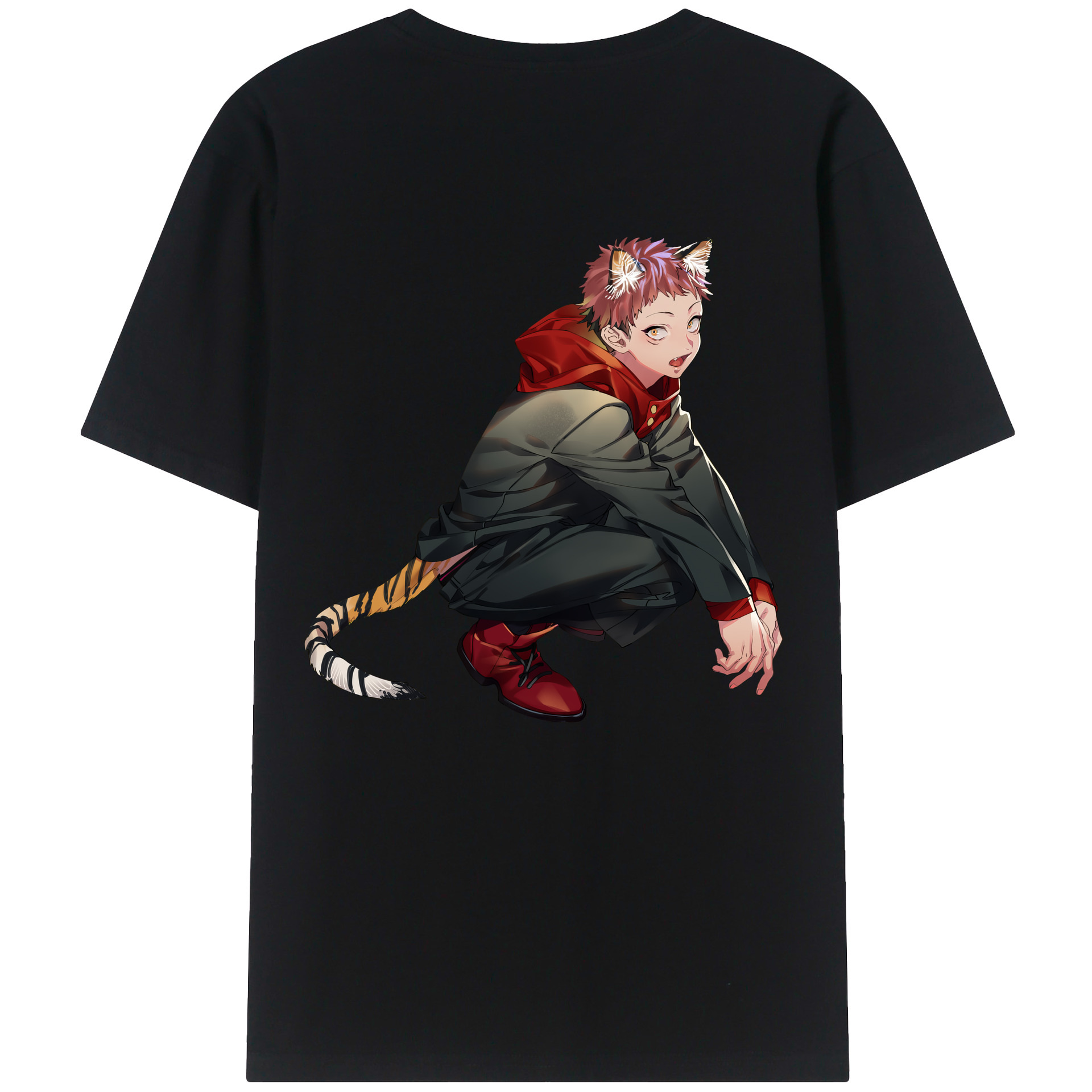 （画像用） 呪術廻戦 Jujutsu Kaisen 綿100％ メンズ半袖Tシャツ（バックプリント） 通気性