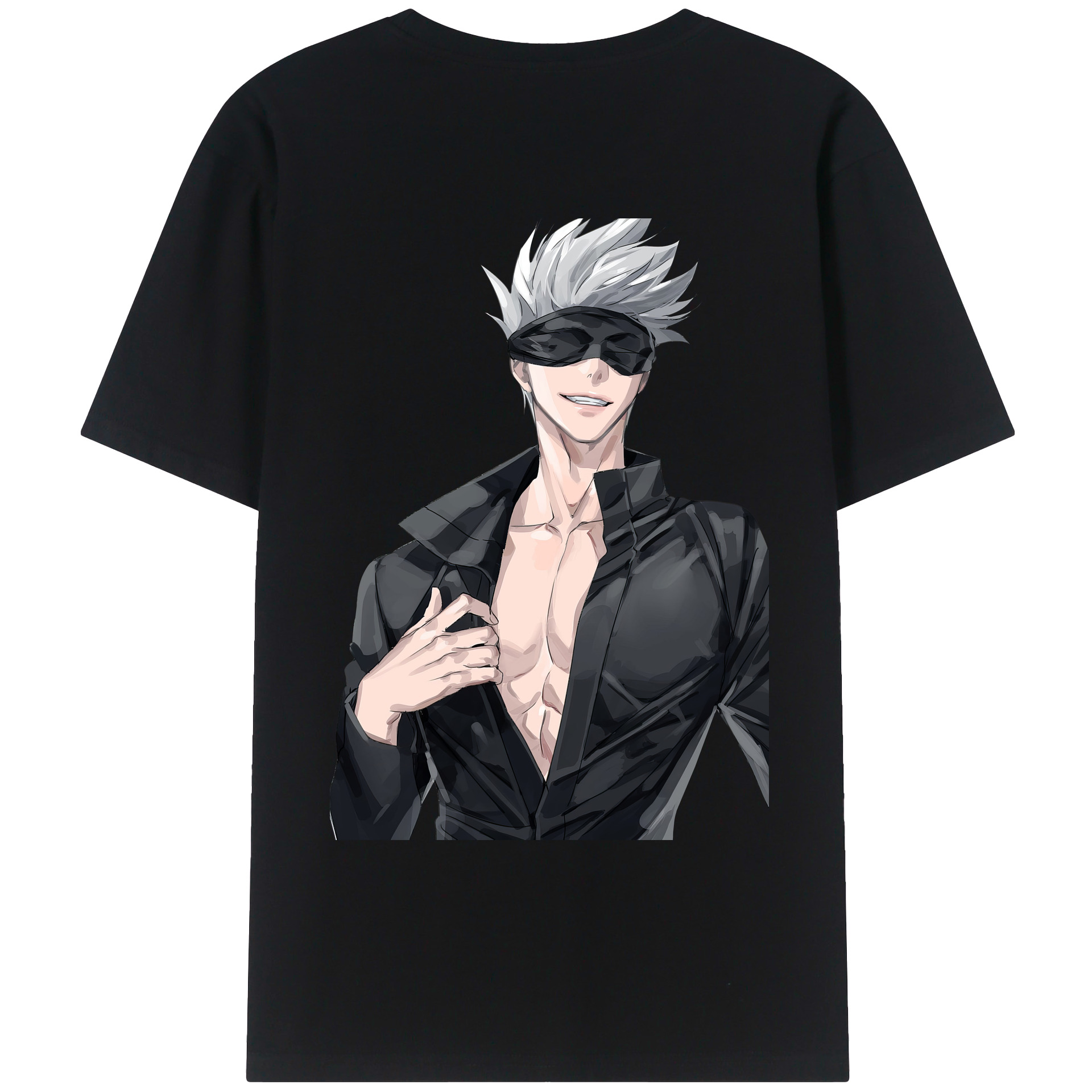 （画像用） 呪術廻戦 Jujutsu Kaisen 綿100％ メンズ半袖Tシャツ（バックプリント） 通気性