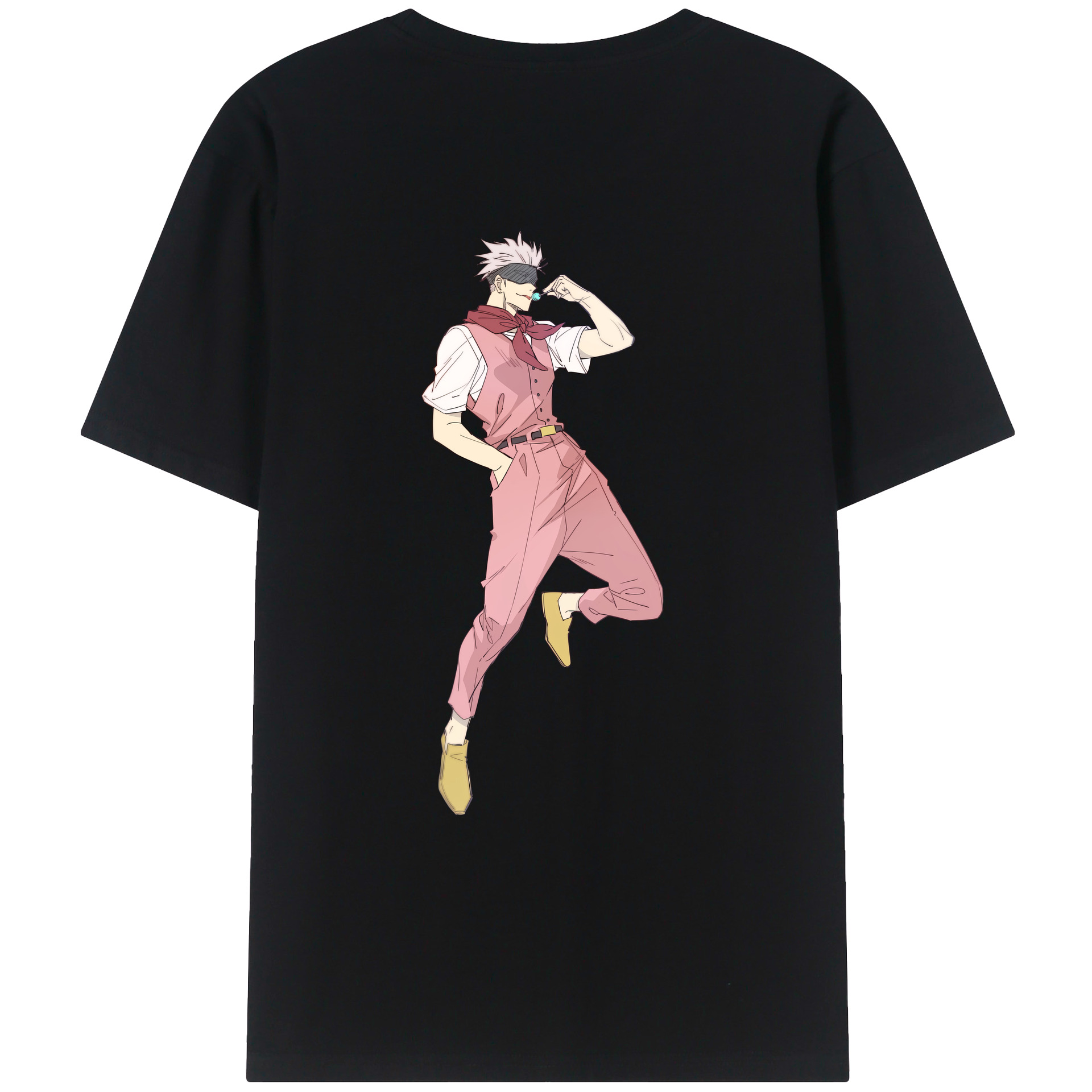 （画像用） 呪術廻戦 Jujutsu Kaisen 綿100％ メンズ半袖Tシャツ（バックプリント） 通気性