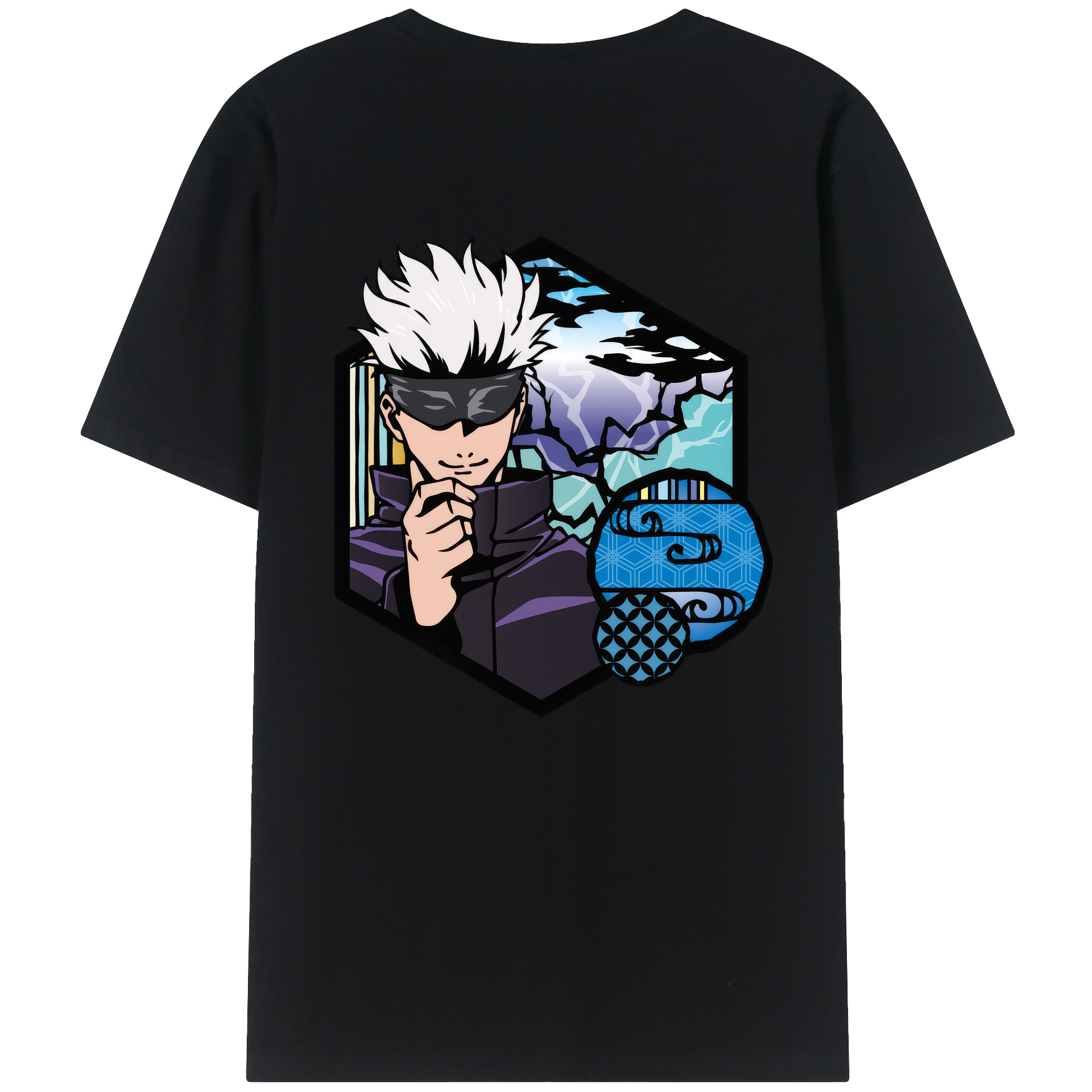（画像用） 呪術廻戦 Jujutsu Kaisen 綿100％ メンズ半袖Tシャツ（バックプリント） 通気性