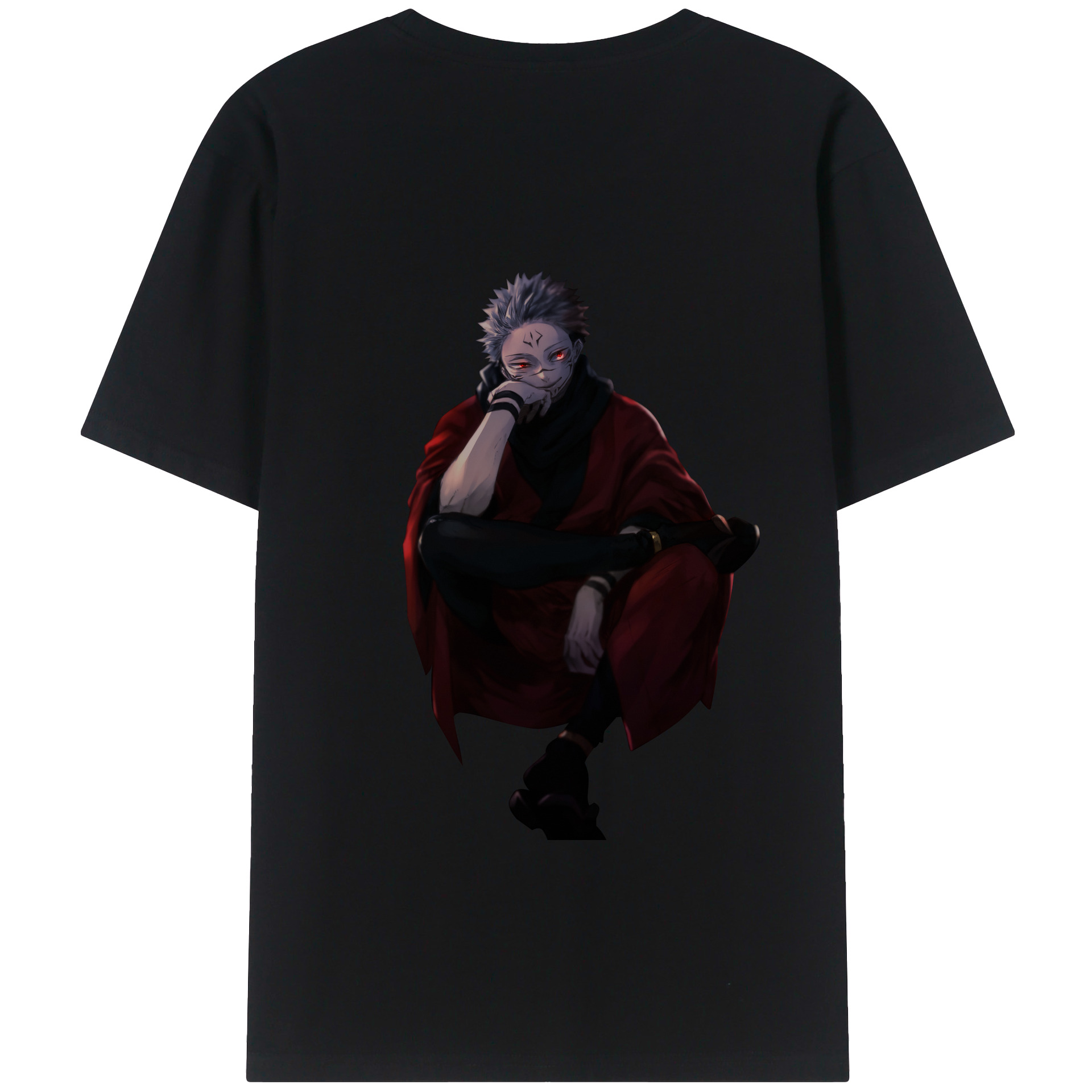 （画像用） 呪術廻戦 Jujutsu Kaisen 綿100％ メンズ半袖Tシャツ（バックプリント） 通気性