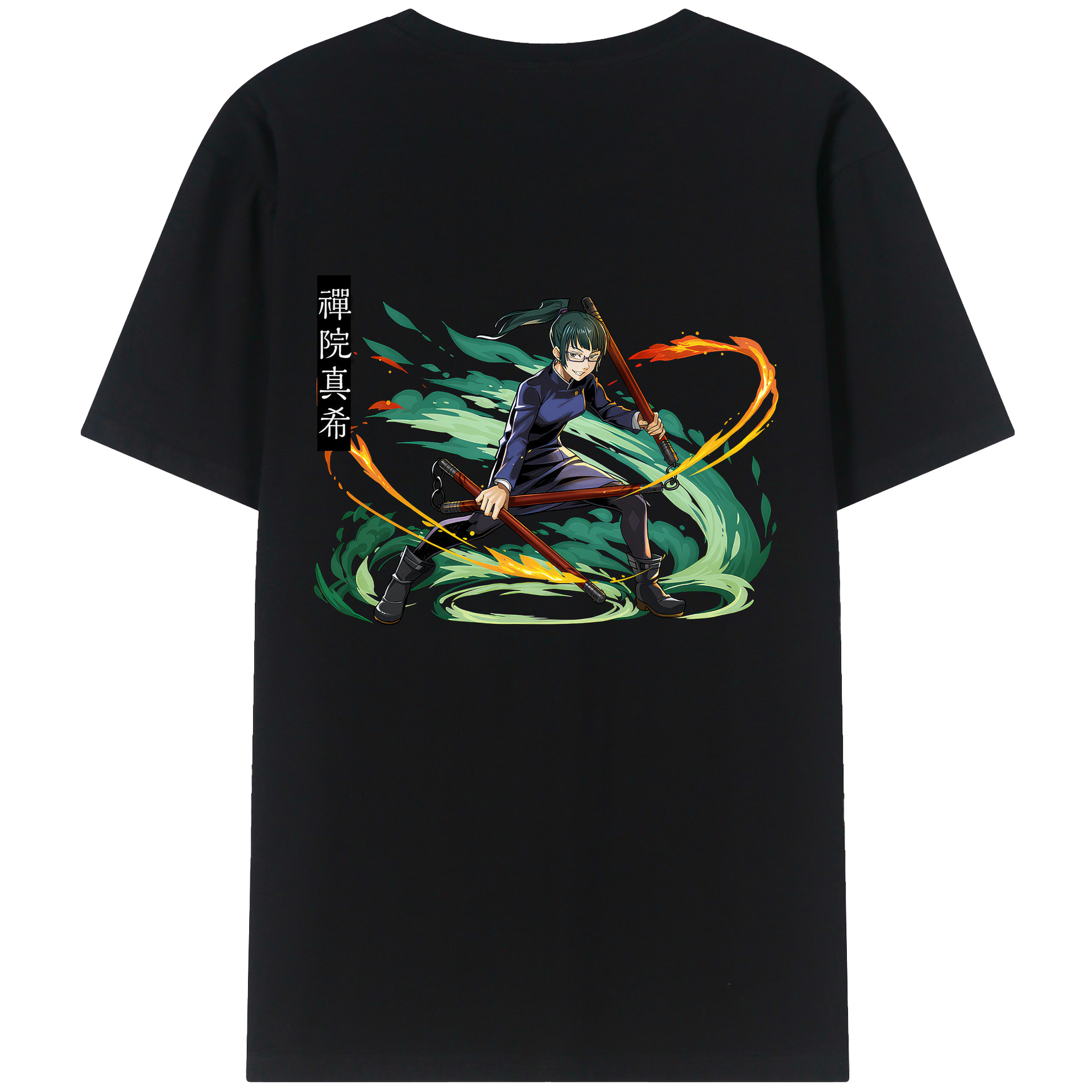 （画像用） 呪術廻戦 Jujutsu Kaisen 綿100％ メンズ半袖Tシャツ（バックプリント） 通気性
