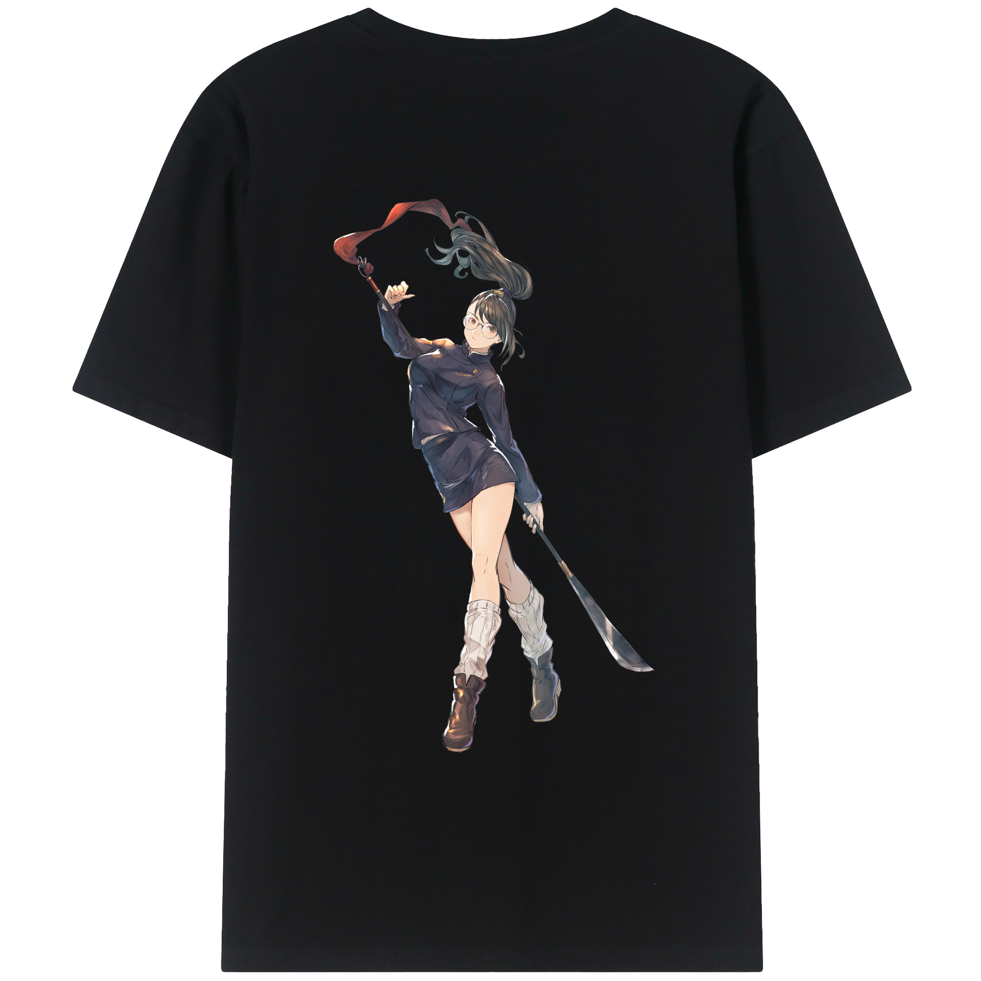 （画像用） 呪術廻戦 Jujutsu Kaisen 綿100％ メンズ半袖Tシャツ（バックプリント） 通気性