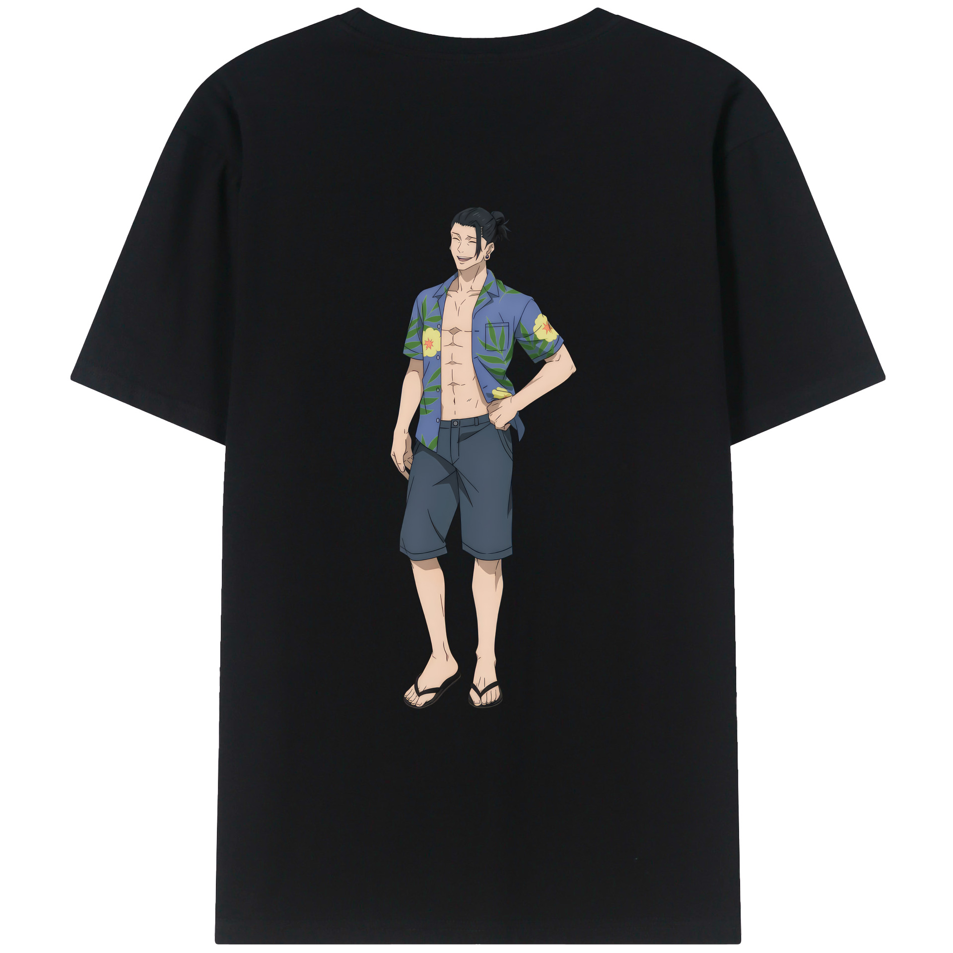 （画像用） 呪術廻戦 Jujutsu Kaisen 綿100％ メンズ半袖Tシャツ（バックプリント） 通気性