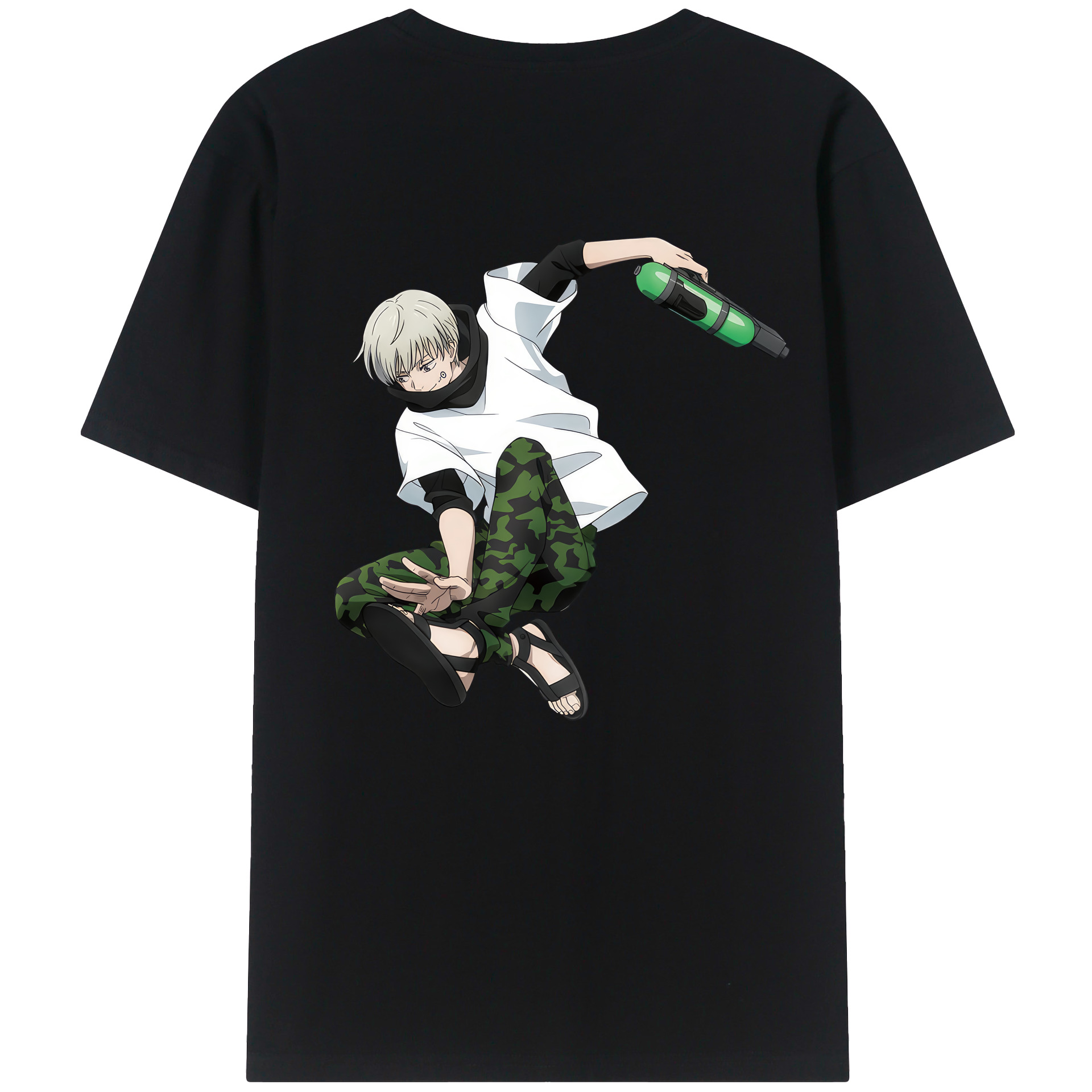 （画像用） 呪術廻戦 Jujutsu Kaisen 綿100％ メンズ半袖Tシャツ（バックプリント） 通気性