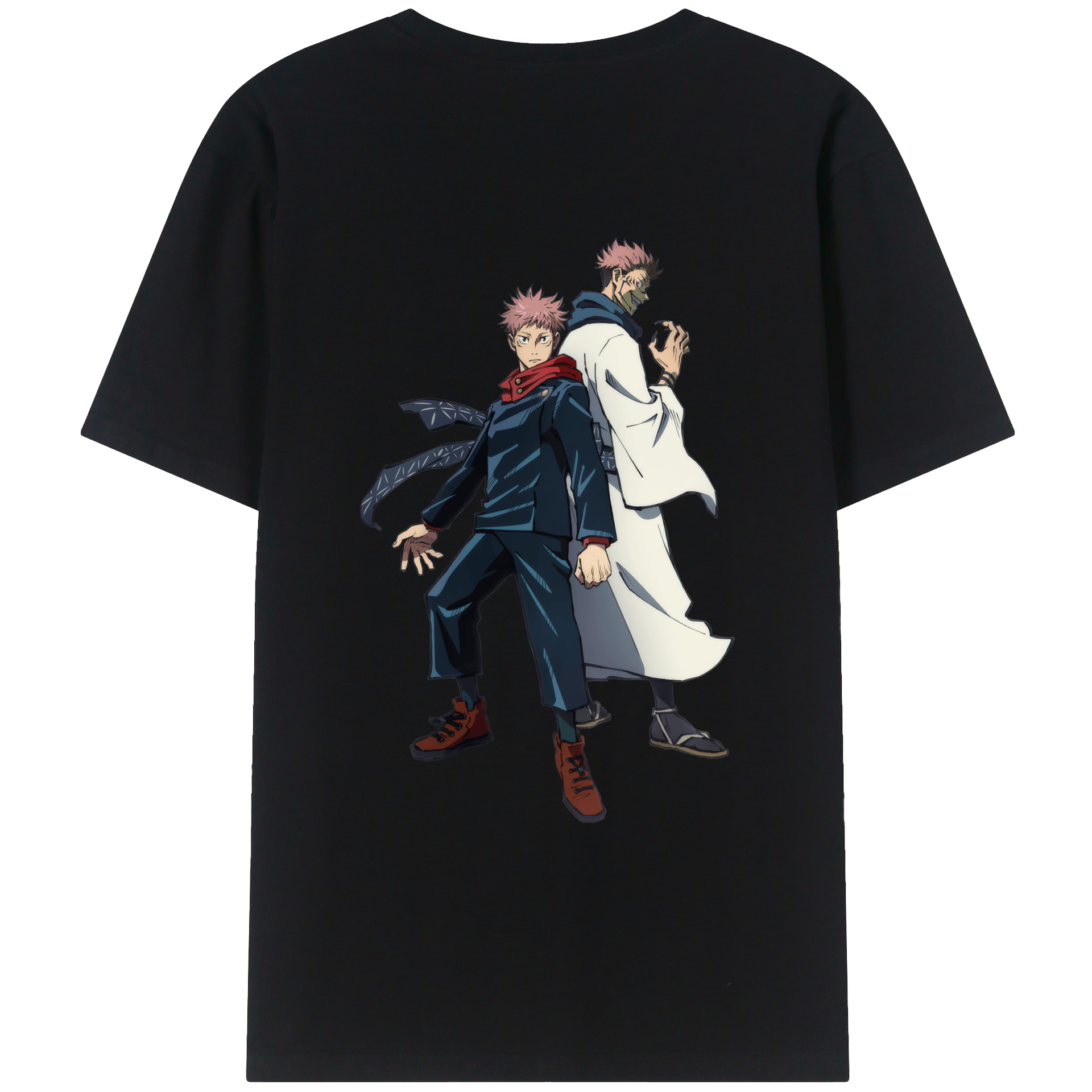 （画像用） 呪術廻戦 Jujutsu Kaisen 綿100％ メンズ半袖Tシャツ（バックプリント） 通気性