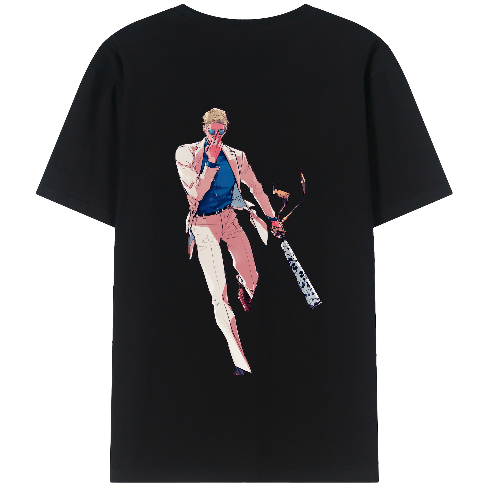 （画像用） 呪術廻戦 Jujutsu Kaisen 綿100％ メンズ半袖Tシャツ（バックプリント） 通気性