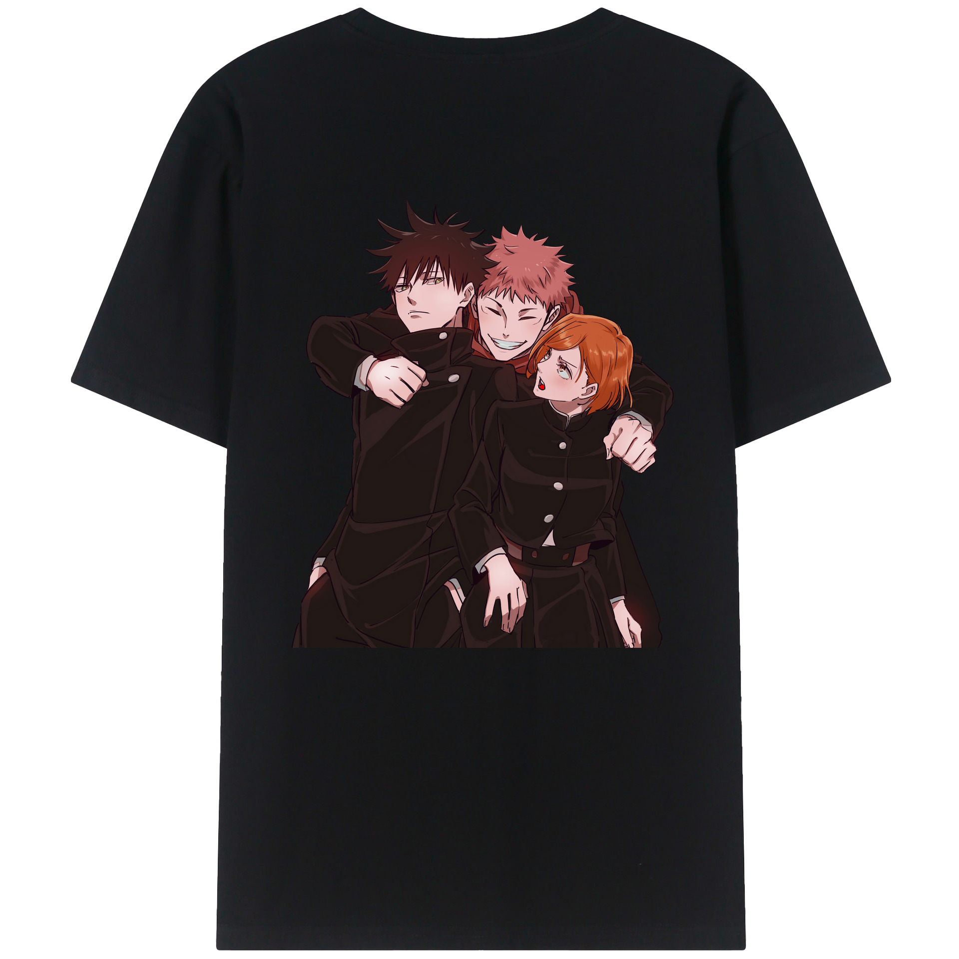 （画像用） 呪術廻戦 Jujutsu Kaisen 綿100％ メンズ半袖Tシャツ（バックプリント） 通気性