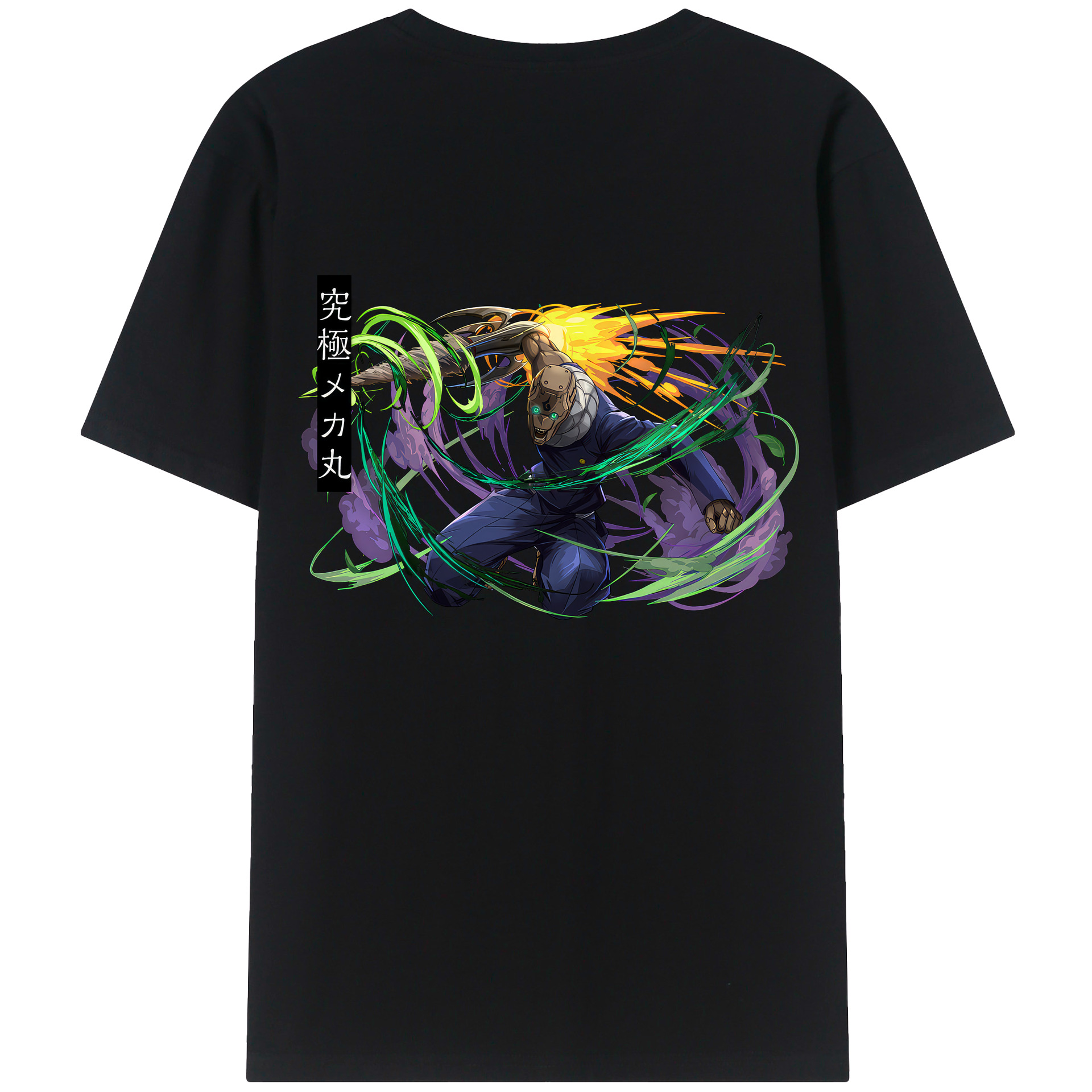 （画像用） 呪術廻戦 Jujutsu Kaisen 綿100％ メンズ半袖Tシャツ（バックプリント） 通気性