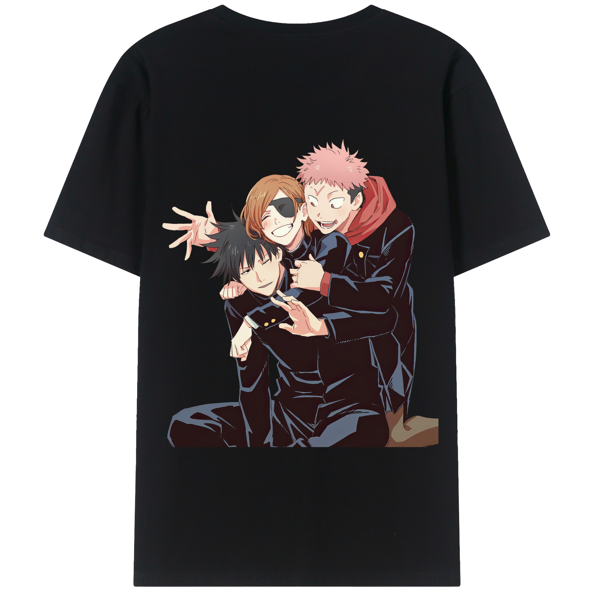 （画像用） 呪術廻戦 Jujutsu Kaisen 綿100％ メンズ半袖Tシャツ（バックプリント） 通気性