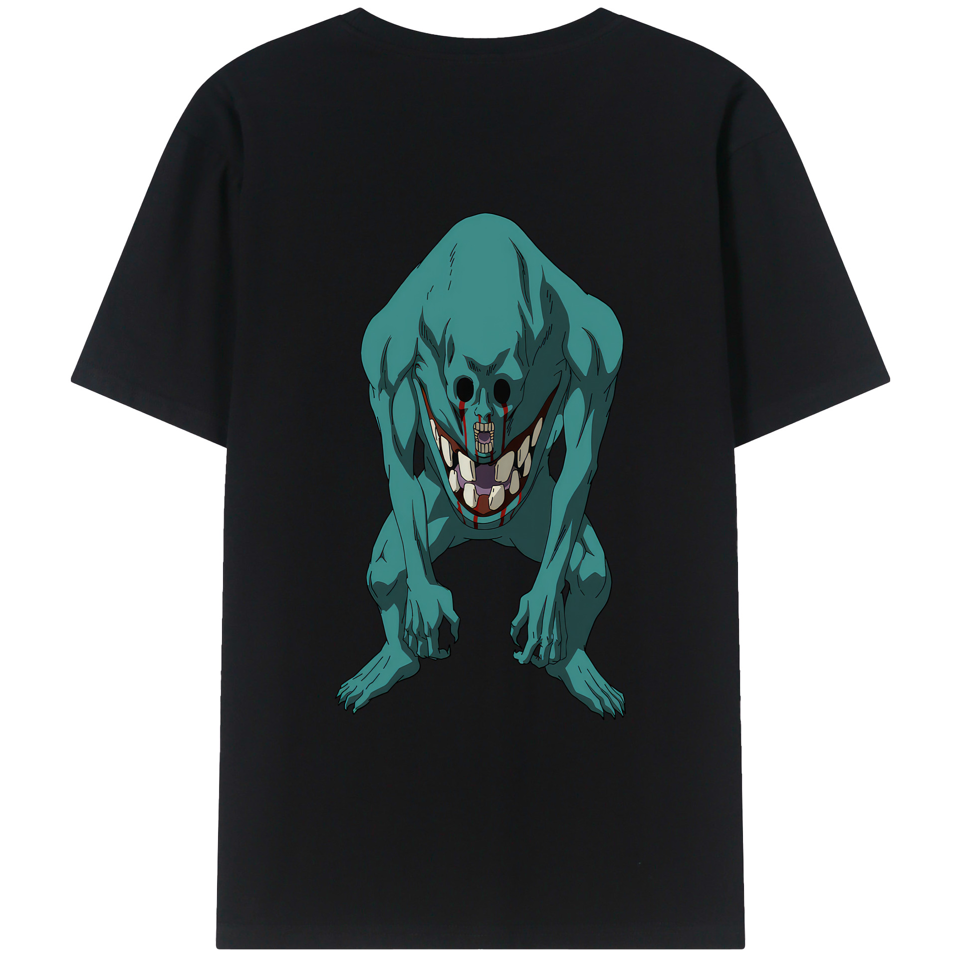 （画像用） 呪術廻戦 Jujutsu Kaisen 綿100％ メンズ半袖Tシャツ（バックプリント） 通気性