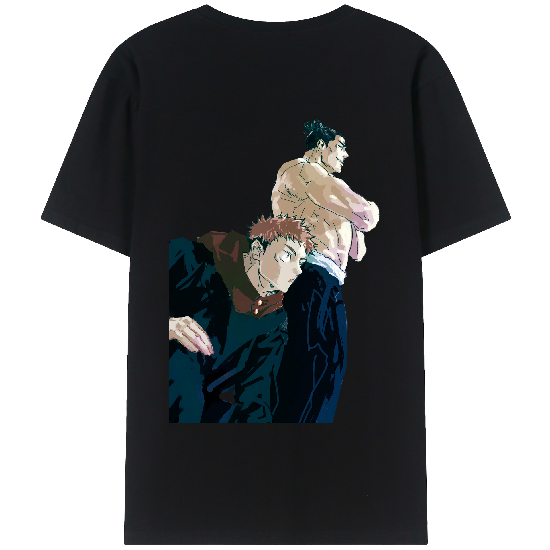 （画像用） 呪術廻戦 Jujutsu Kaisen 綿100％ メンズ半袖Tシャツ（バックプリント） 通気性