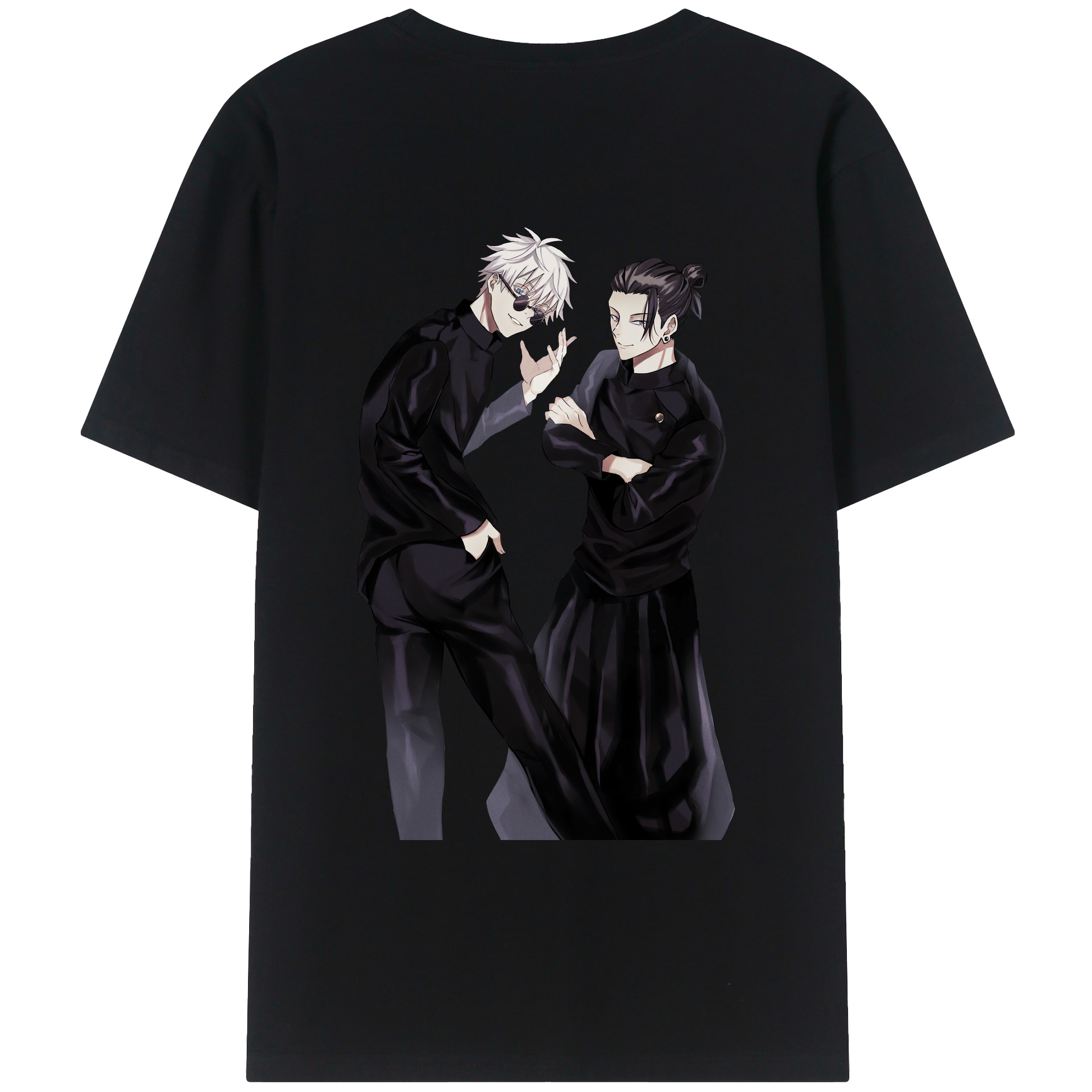 （画像用） 呪術廻戦 Jujutsu Kaisen 綿100％ メンズ半袖Tシャツ（バックプリント） 通気性