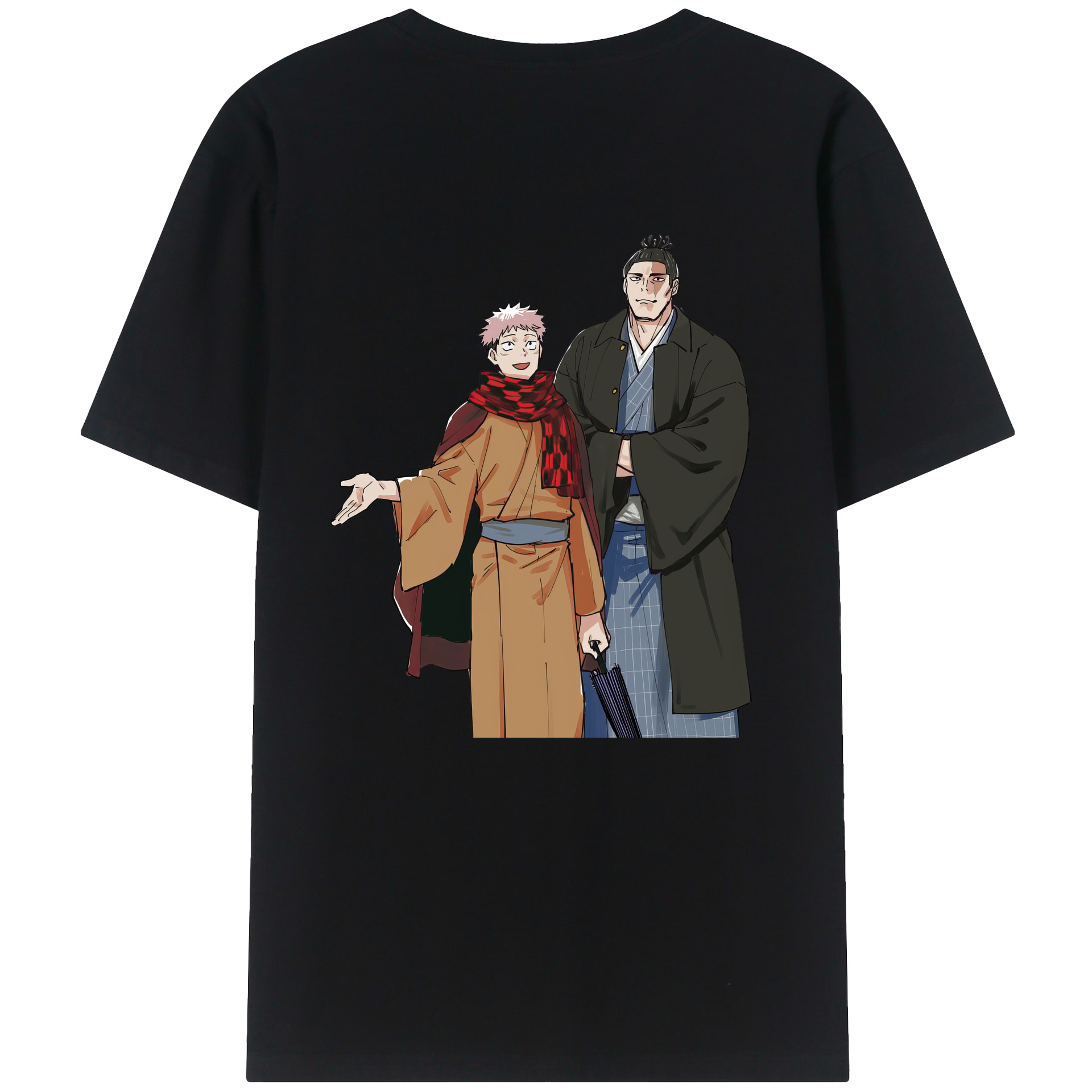 （画像用） 呪術廻戦 Jujutsu Kaisen 綿100％ メンズ半袖Tシャツ（バックプリント） 通気性