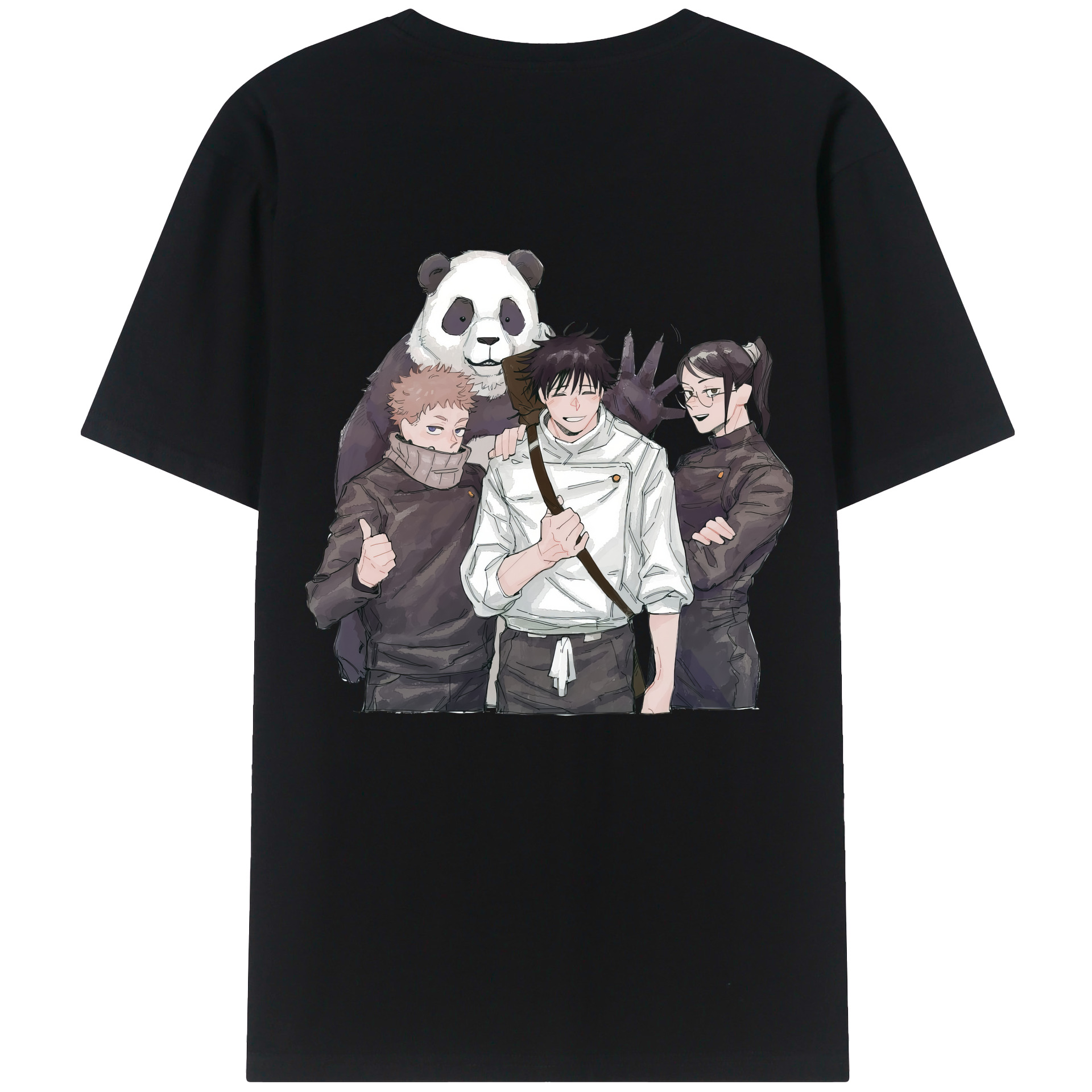 （画像用） 呪術廻戦 Jujutsu Kaisen 綿100％ メンズ半袖Tシャツ（バックプリント） 通気性