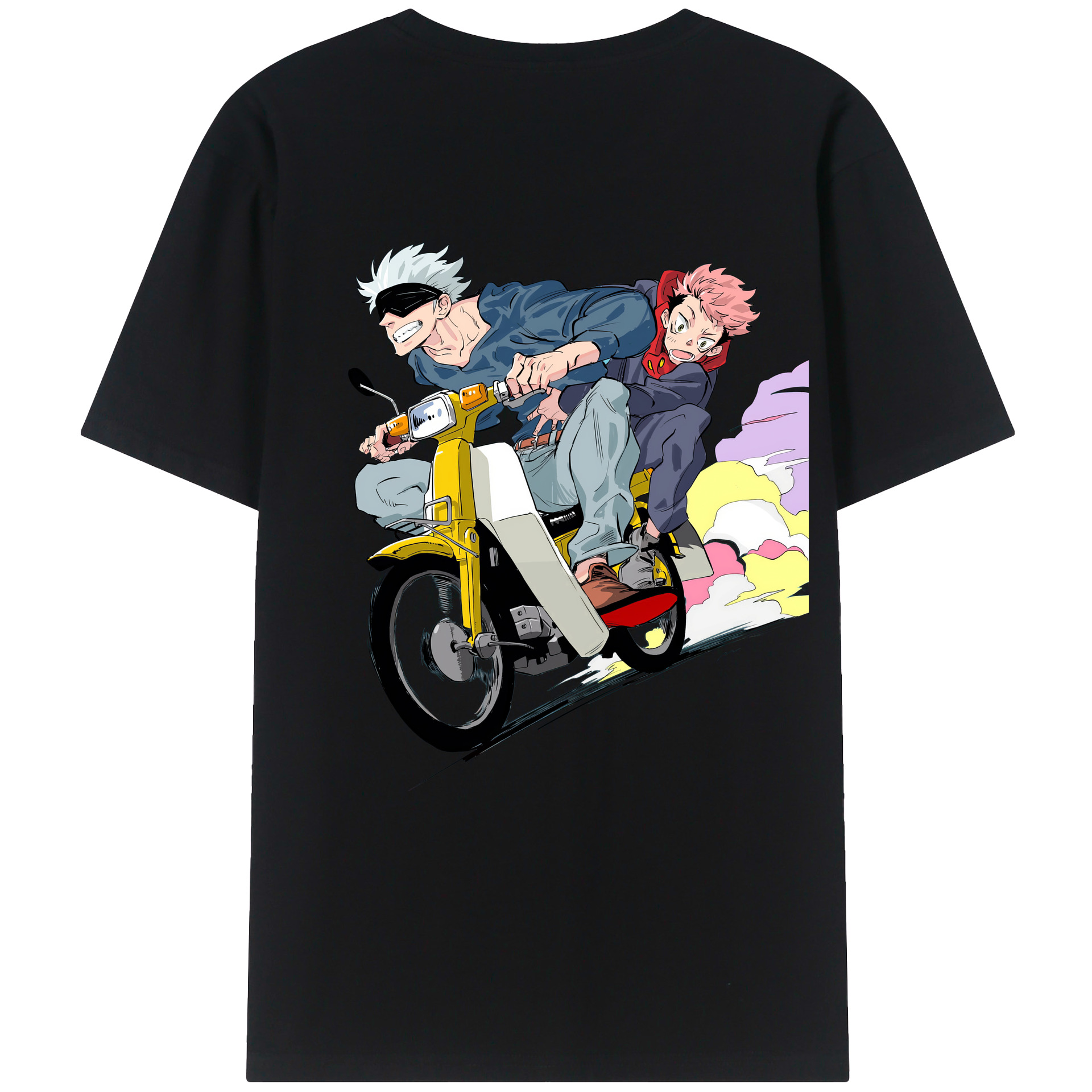 （画像用） 呪術廻戦 Jujutsu Kaisen 綿100％ メンズ半袖Tシャツ（バックプリント） 通気性