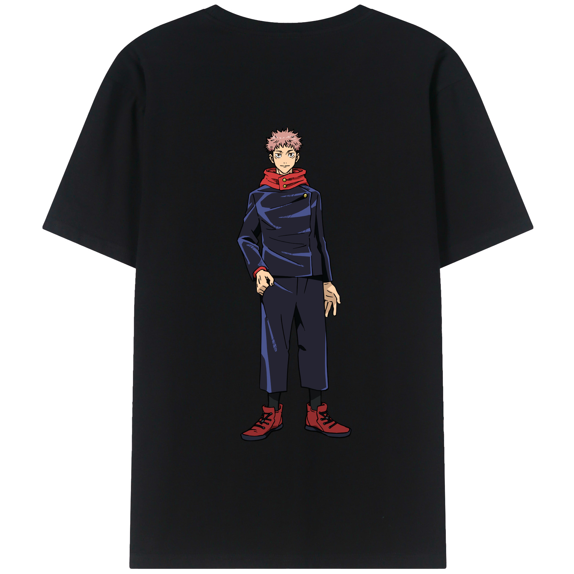 （画像用） 呪術廻戦 Jujutsu Kaisen 綿100％ メンズ半袖Tシャツ（バックプリント） 通気性