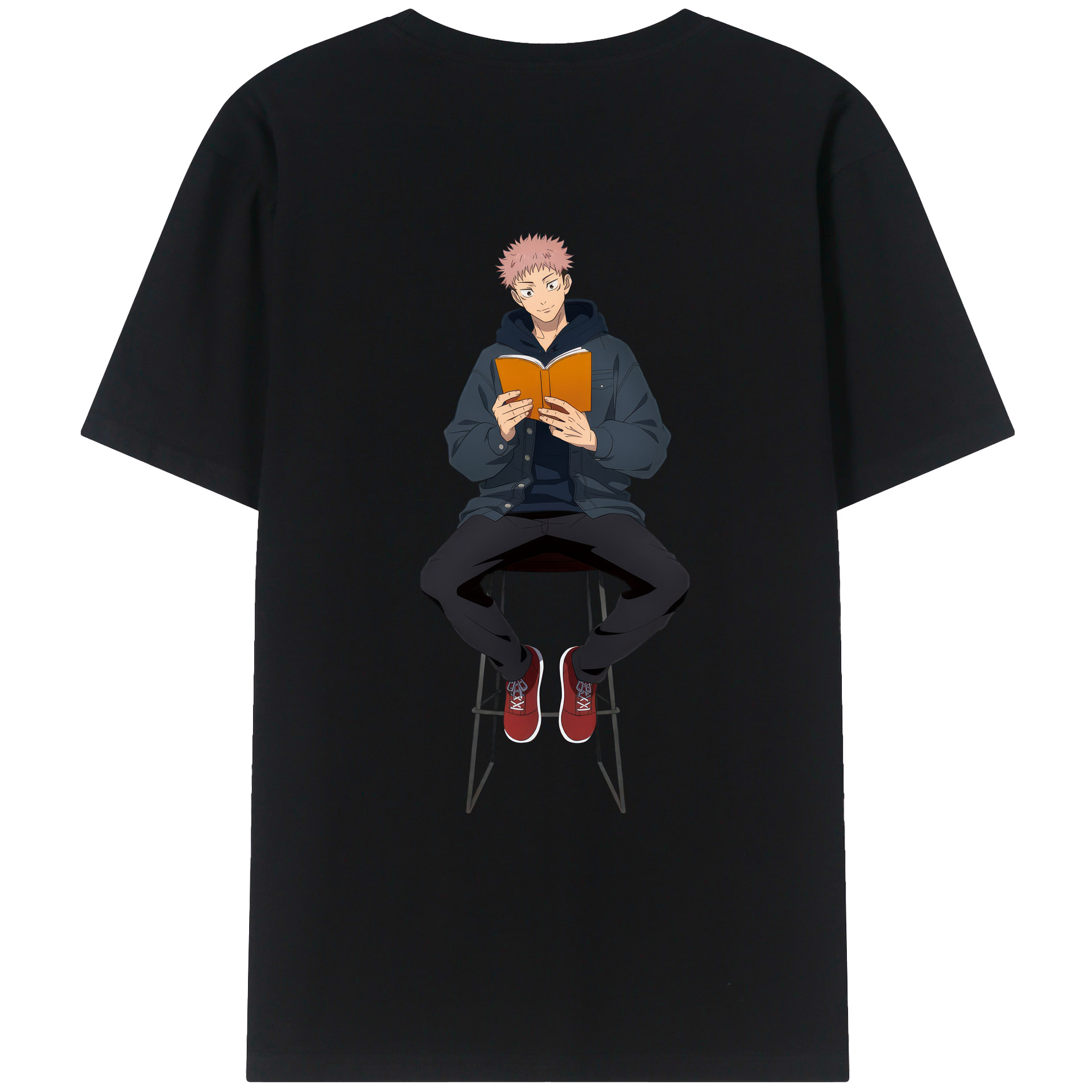 （画像用） 呪術廻戦 Jujutsu Kaisen 綿100％ メンズ半袖Tシャツ（バックプリント） 通気性
