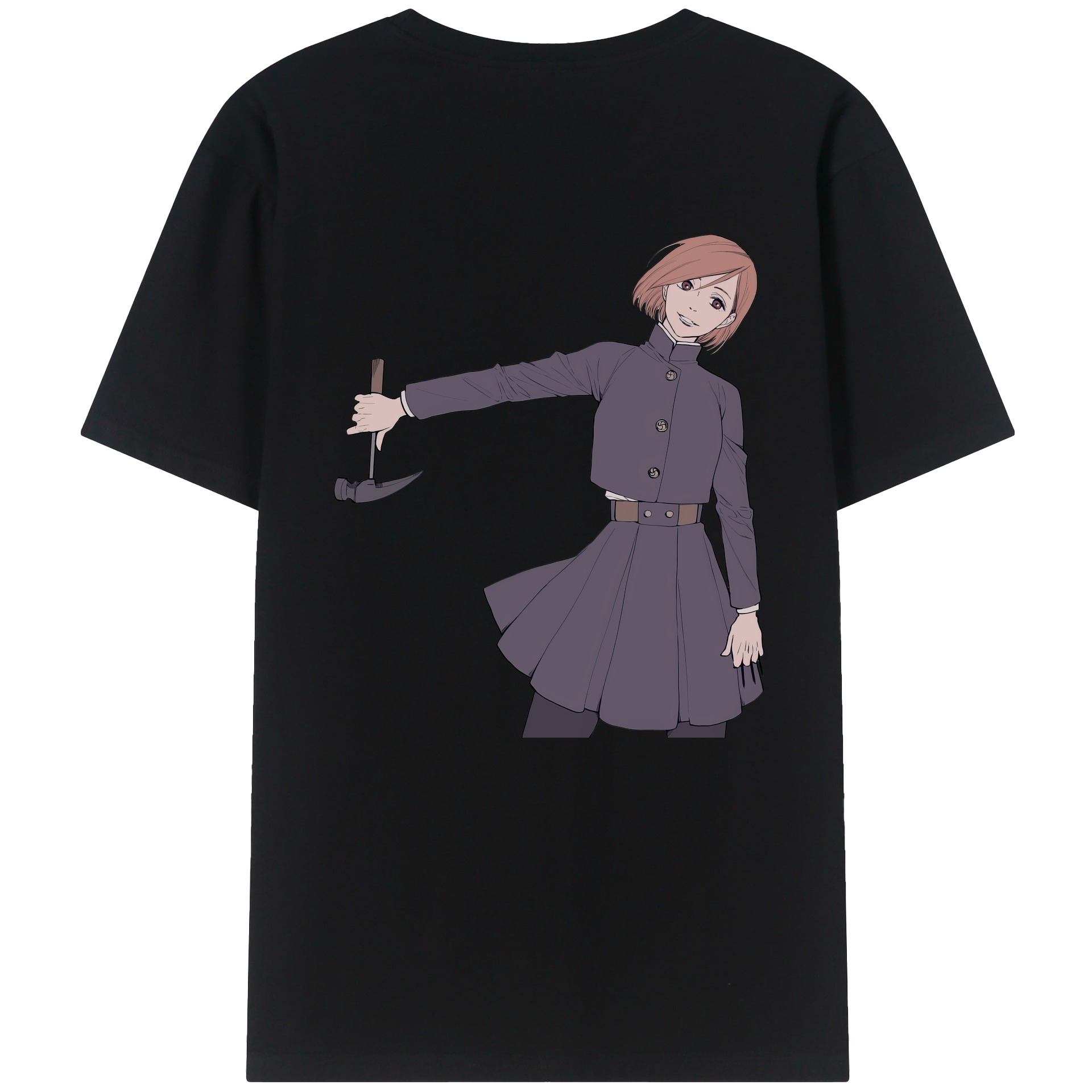 （画像用） 呪術廻戦 Jujutsu Kaisen 綿100％ メンズ半袖Tシャツ（バックプリント） 通気性