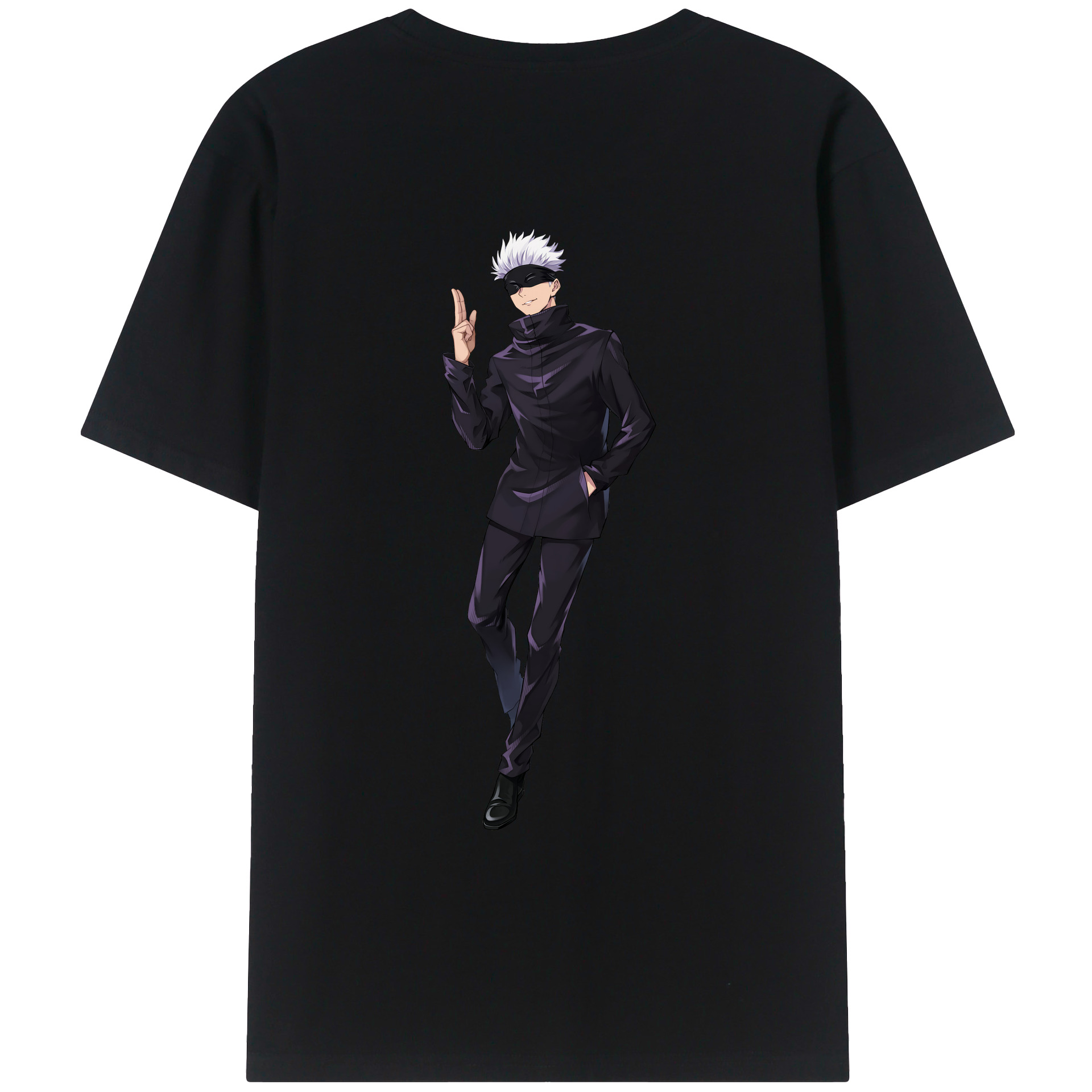 （画像用） 呪術廻戦 Jujutsu Kaisen 綿100％ メンズ半袖Tシャツ（バックプリント） 通気性