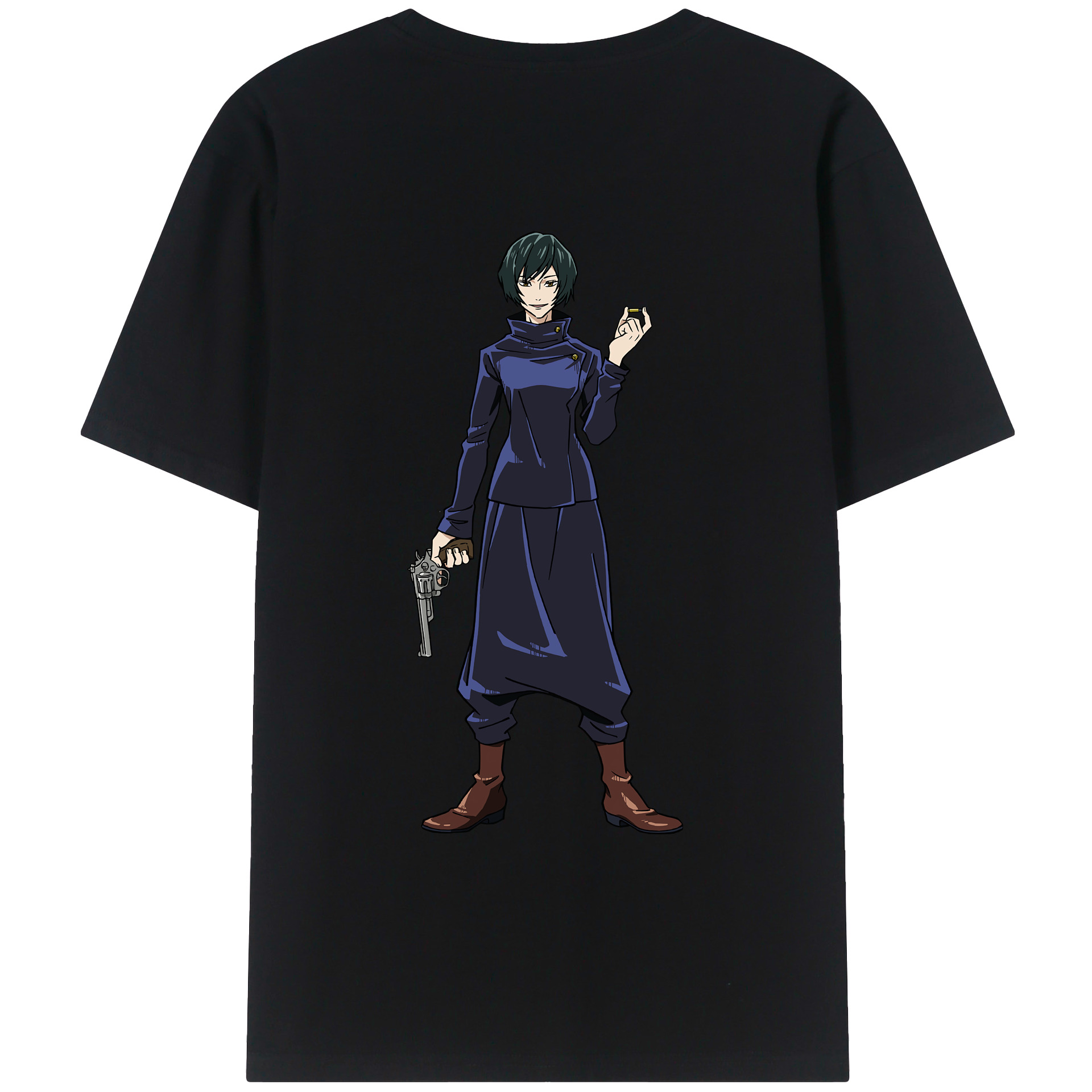 （画像用） 呪術廻戦 Jujutsu Kaisen 綿100％ メンズ半袖Tシャツ（バックプリント） 通気性