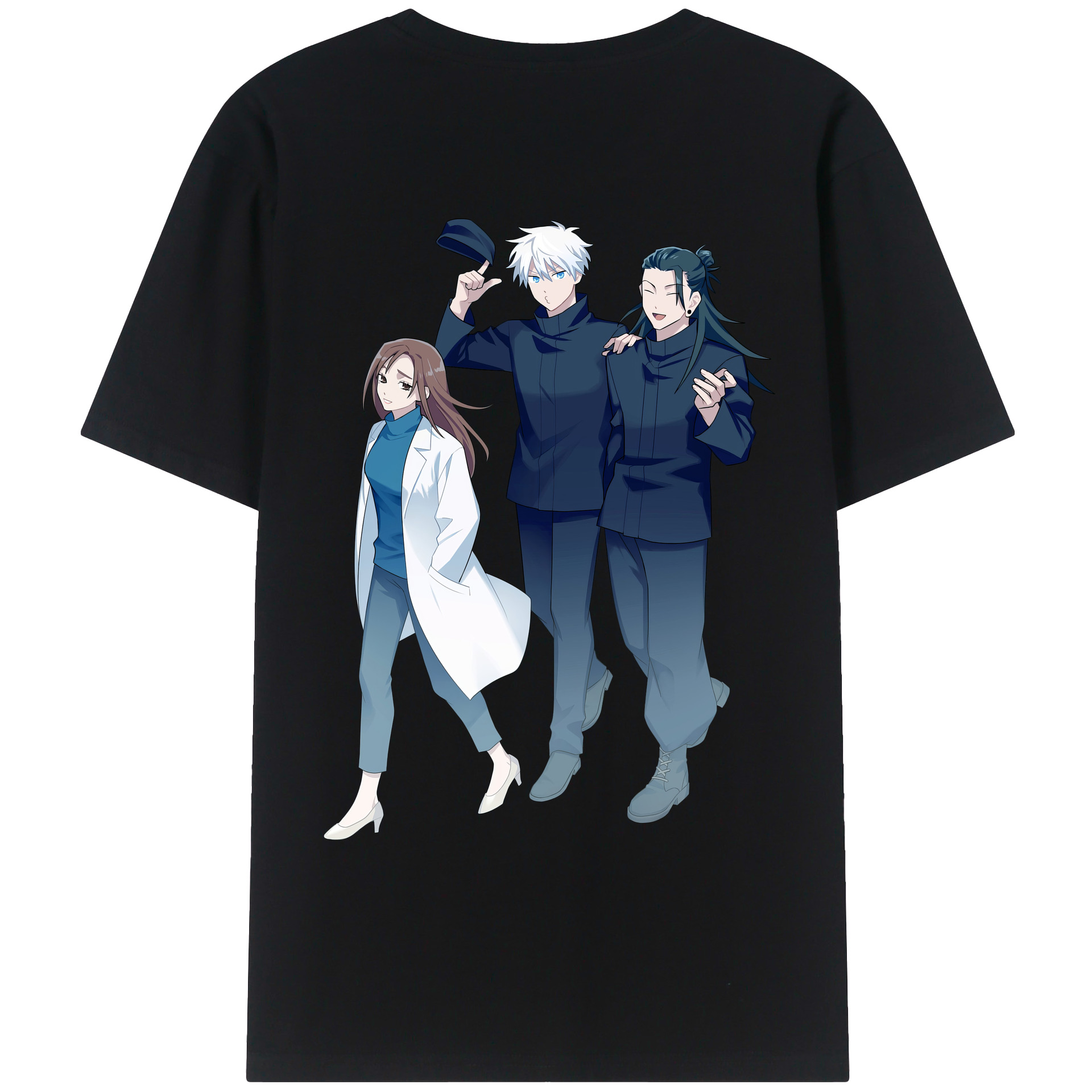 （画像用） 呪術廻戦 Jujutsu Kaisen 綿100％ メンズ半袖Tシャツ（バックプリント） 通気性