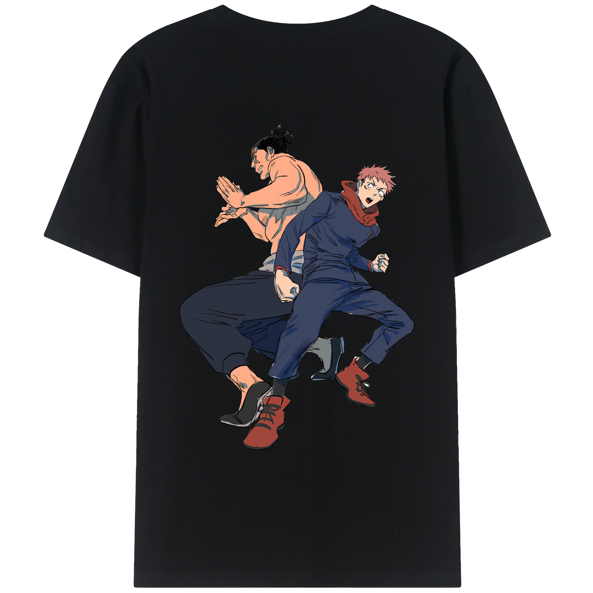 （画像用） 呪術廻戦 Jujutsu Kaisen 綿100％ メンズ半袖Tシャツ（バックプリント） 通気性