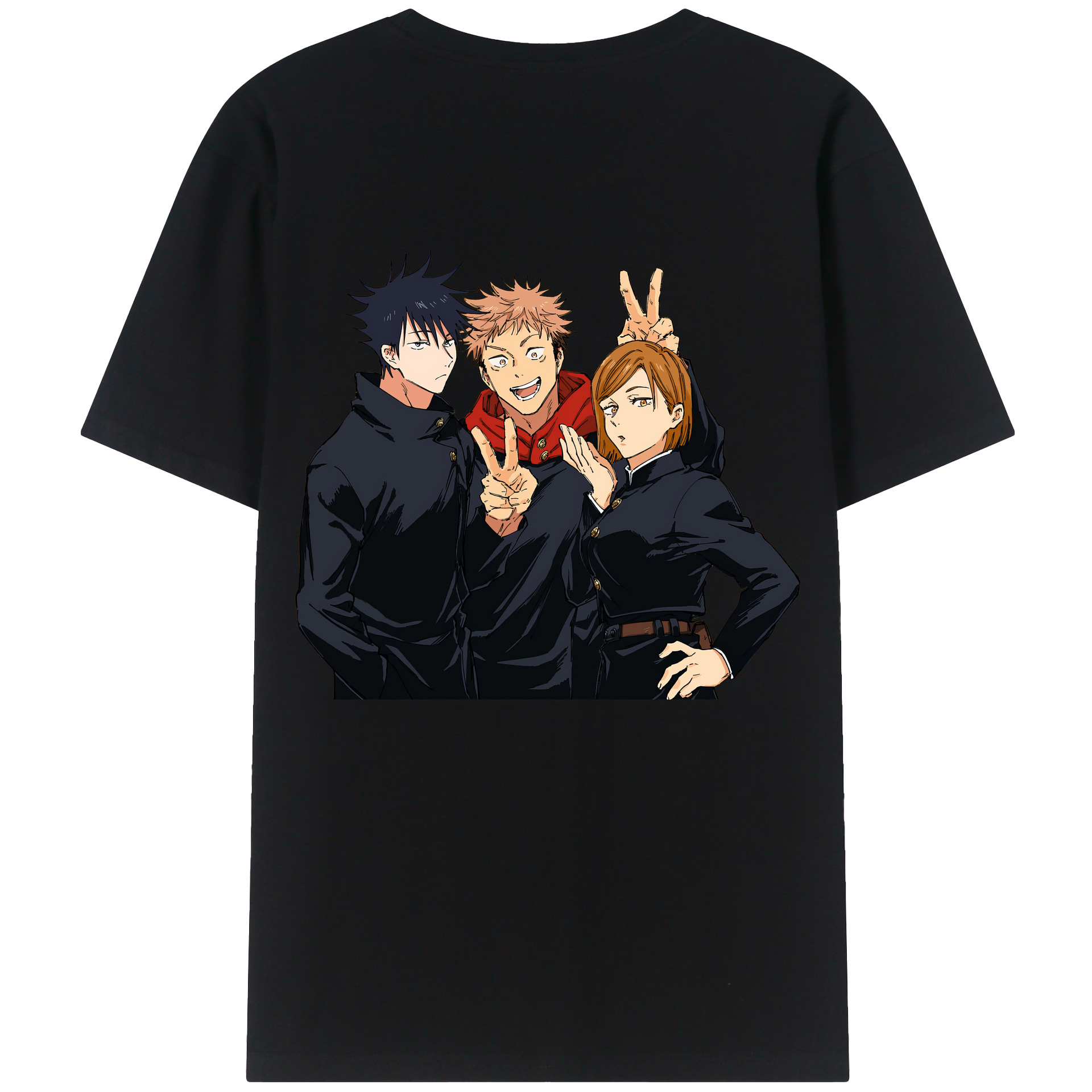 （画像用） 呪術廻戦 Jujutsu Kaisen 綿100％ メンズ半袖Tシャツ（バックプリント） 通気性