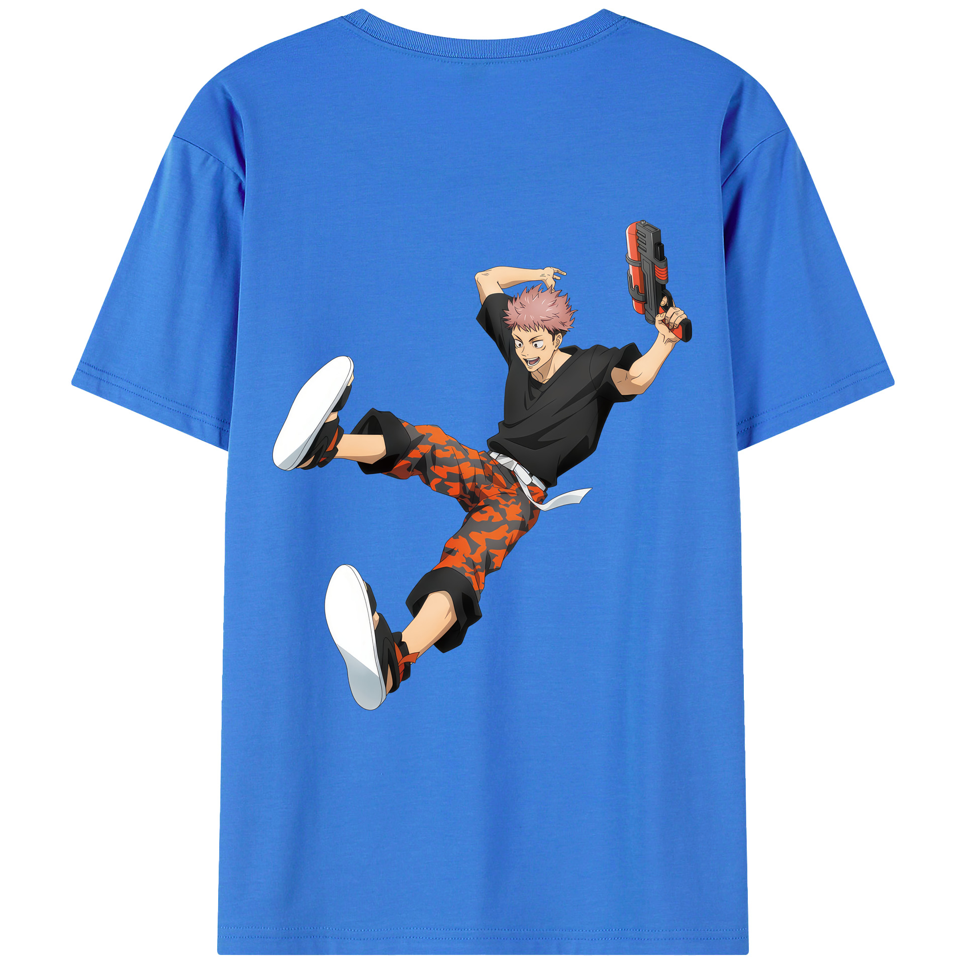 （画像用） 呪術廻戦 Jujutsu Kaisen 綿100％ メンズ半袖Tシャツ（バックプリント） 通気性
