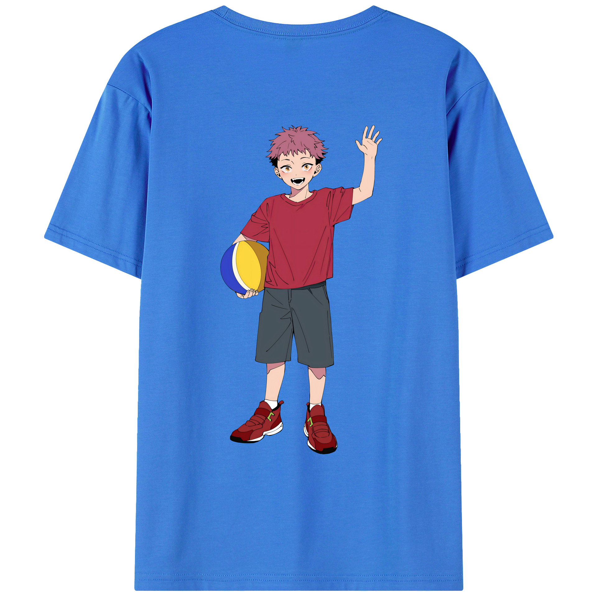 （画像用） 呪術廻戦 Jujutsu Kaisen 綿100％ メンズ半袖Tシャツ（バックプリント） 通気性