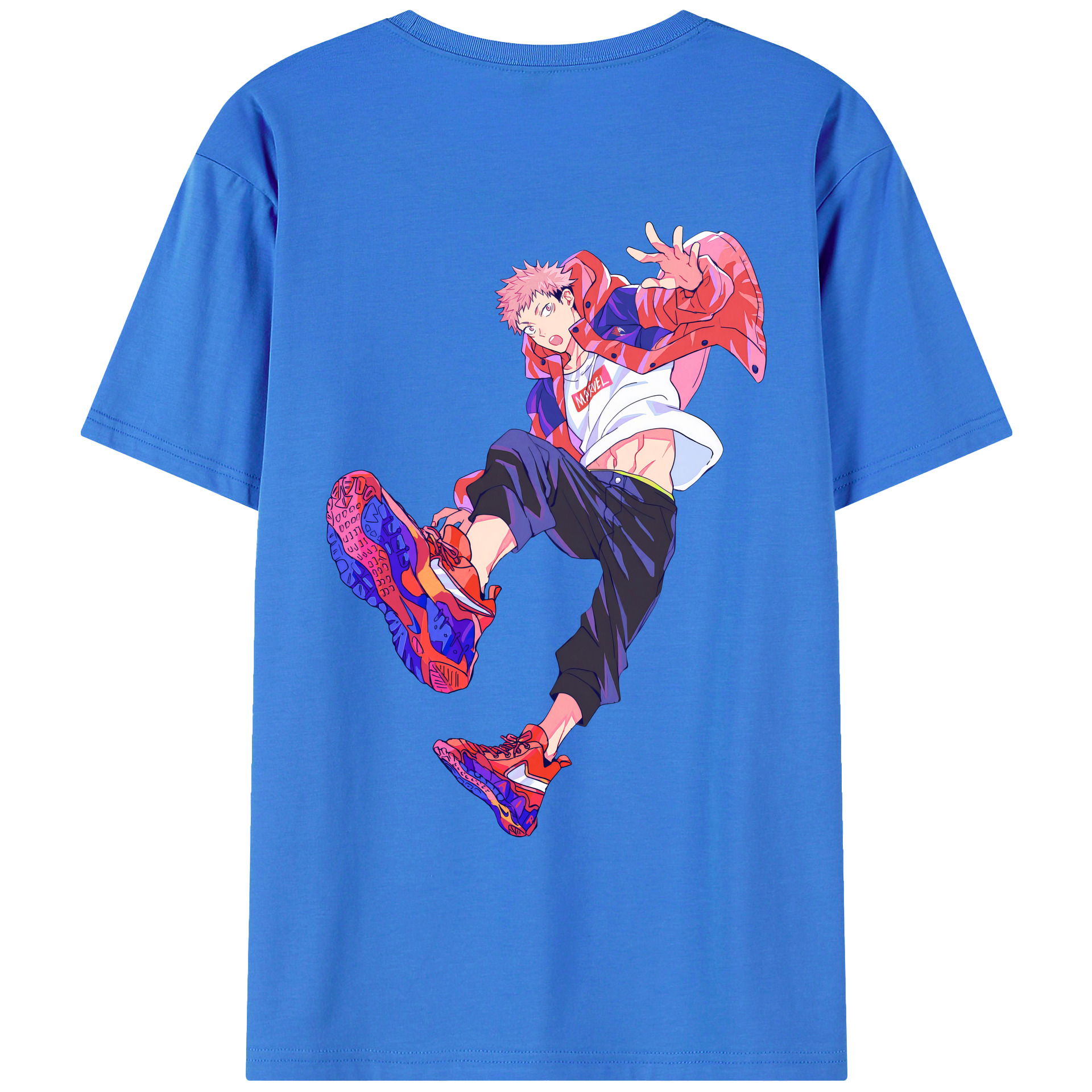 （画像用） 呪術廻戦 Jujutsu Kaisen 綿100％ メンズ半袖Tシャツ（バックプリント） 通気性