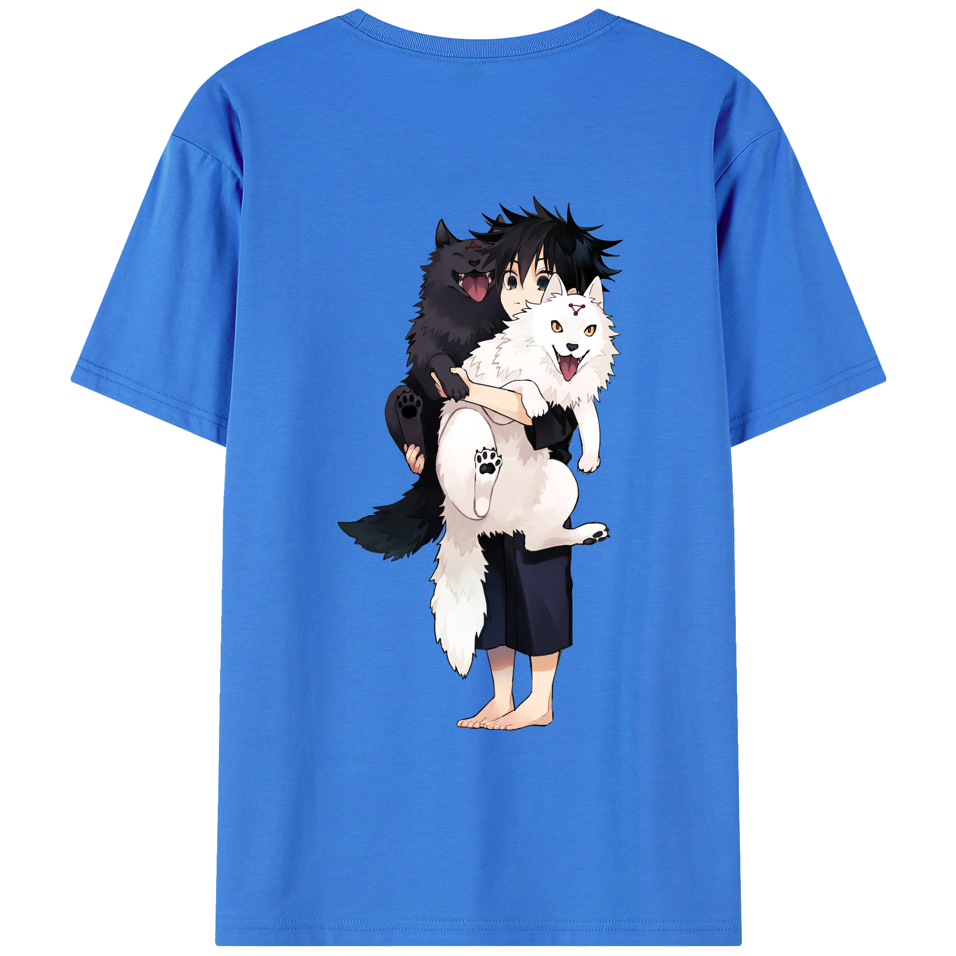 （画像用） 呪術廻戦 Jujutsu Kaisen 綿100％ メンズ半袖Tシャツ（バックプリント） 通気性