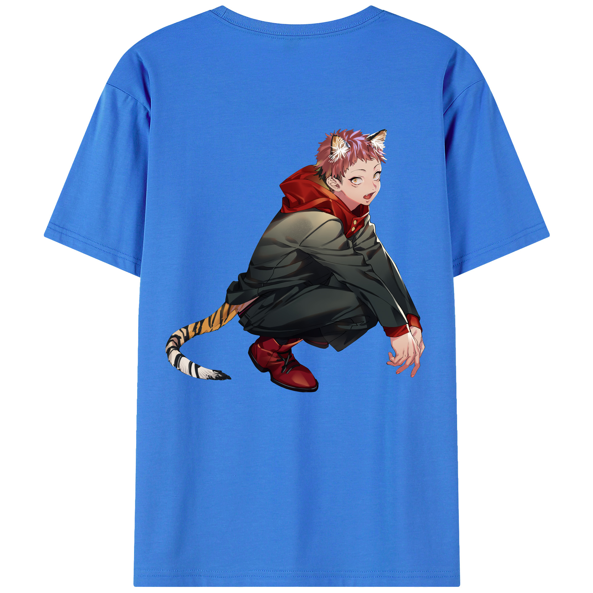 （画像用） 呪術廻戦 Jujutsu Kaisen 綿100％ メンズ半袖Tシャツ（バックプリント） 通気性