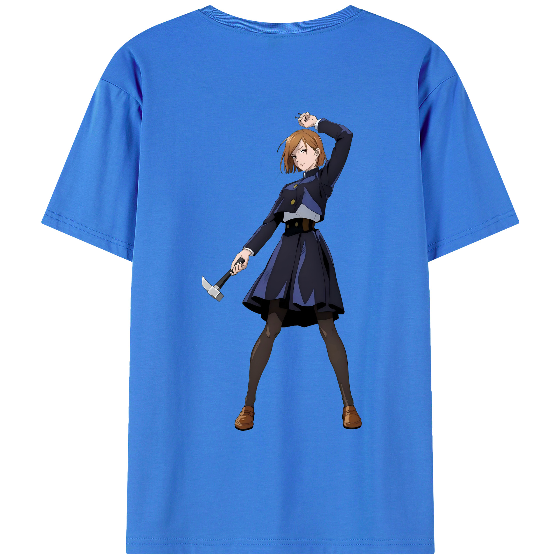 （画像用） 呪術廻戦 Jujutsu Kaisen 綿100％ メンズ半袖Tシャツ（バックプリント） 通気性