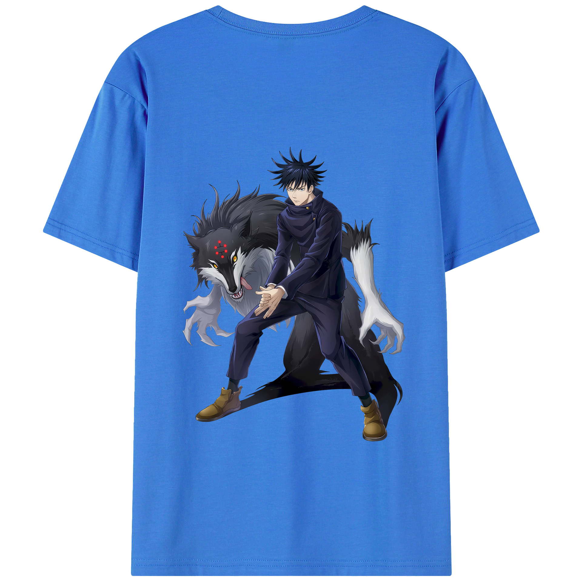 （画像用） 呪術廻戦 Jujutsu Kaisen 綿100％ メンズ半袖Tシャツ（バックプリント） 通気性