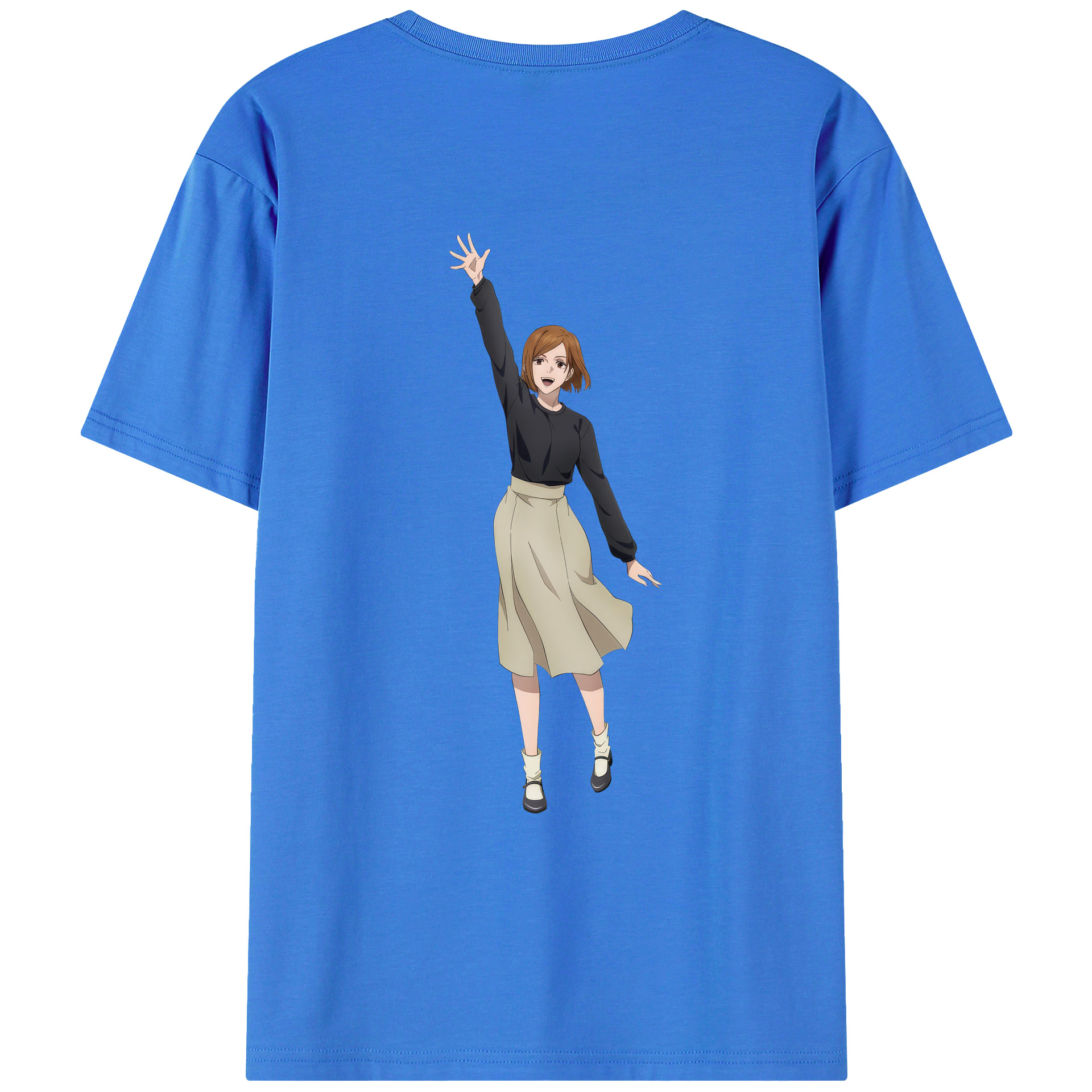 （画像用） 呪術廻戦 Jujutsu Kaisen 綿100％ メンズ半袖Tシャツ（バックプリント） 通気性