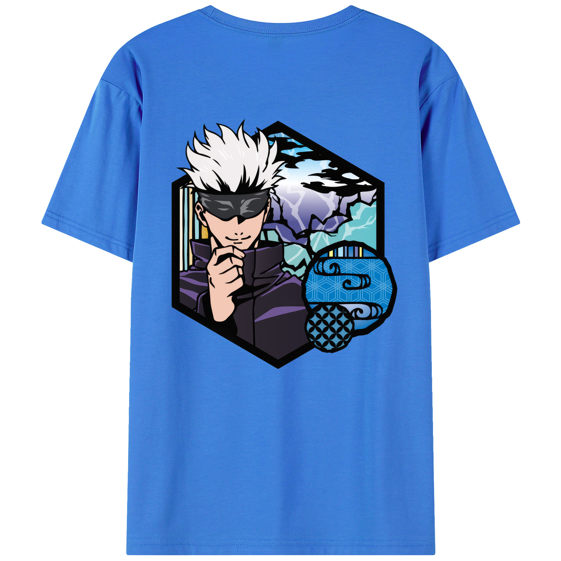 （画像用） 呪術廻戦 Jujutsu Kaisen 綿100％ メンズ半袖Tシャツ（バックプリント） 通気性