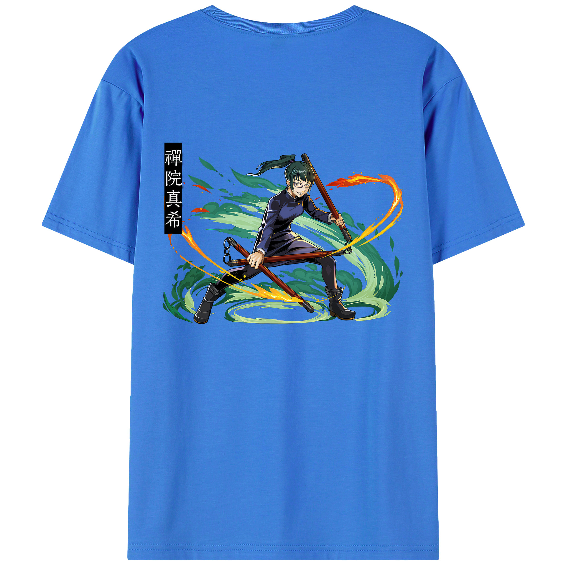 （画像用） 呪術廻戦 Jujutsu Kaisen 綿100％ メンズ半袖Tシャツ（バックプリント） 通気性