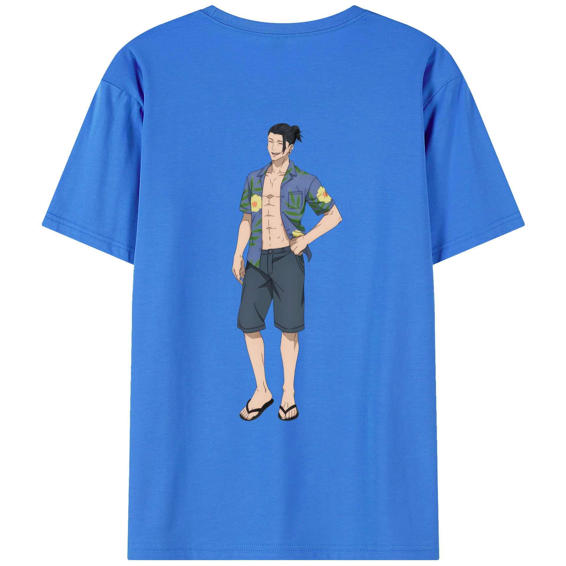 （画像用） 呪術廻戦 Jujutsu Kaisen 綿100％ メンズ半袖Tシャツ（バックプリント） 通気性