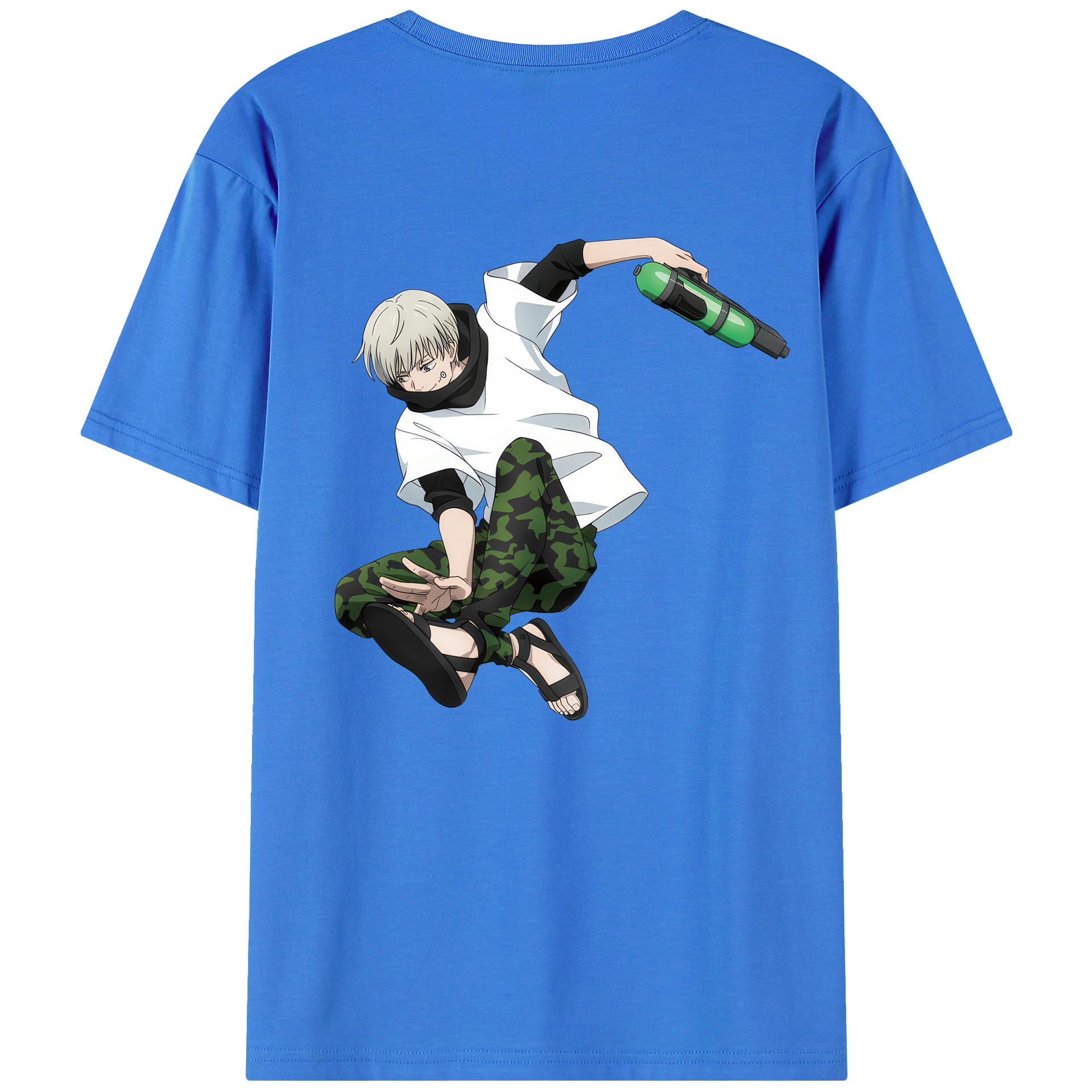 （画像用） 呪術廻戦 Jujutsu Kaisen 綿100％ メンズ半袖Tシャツ（バックプリント） 通気性