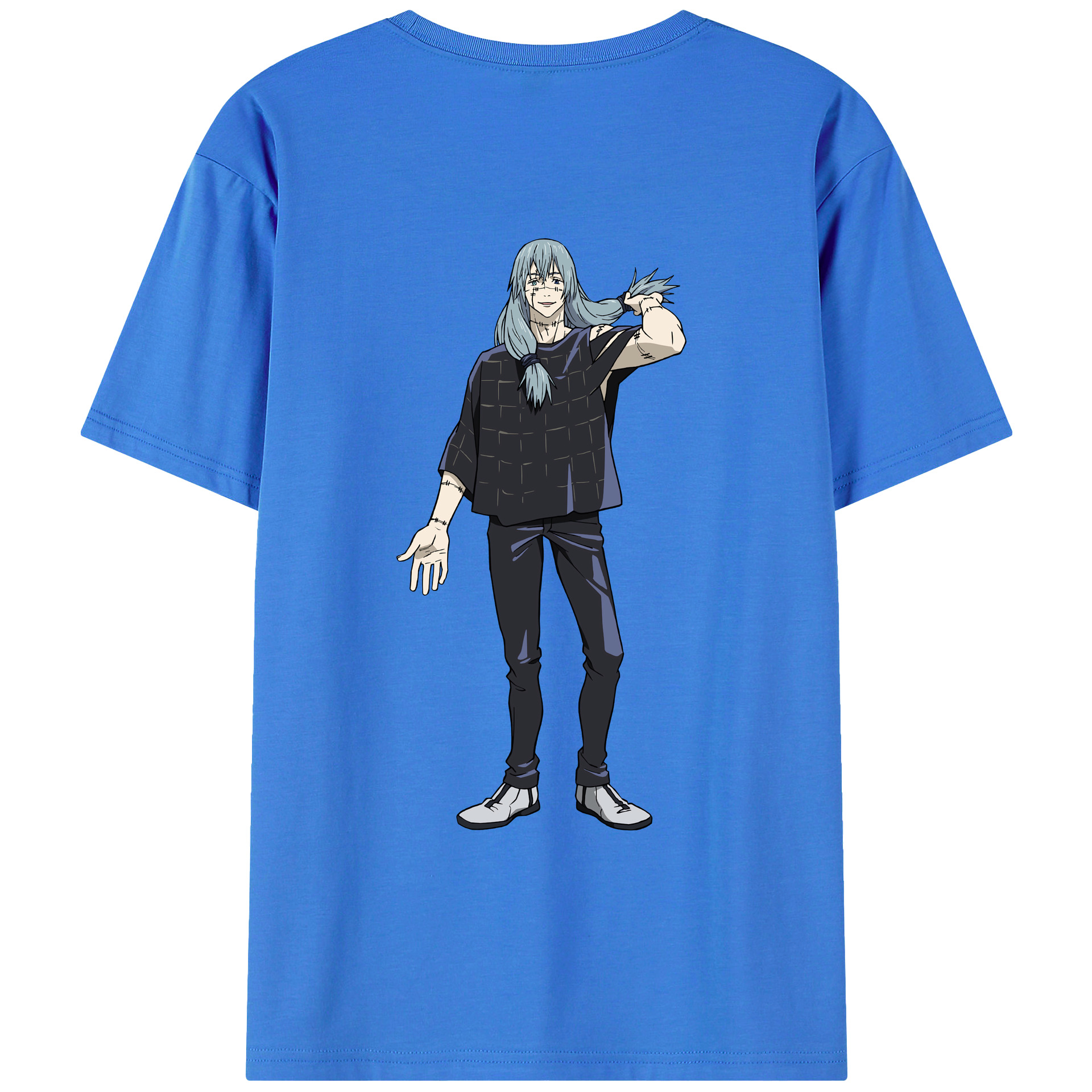 （画像用） 呪術廻戦 Jujutsu Kaisen 綿100％ メンズ半袖Tシャツ（バックプリント） 通気性