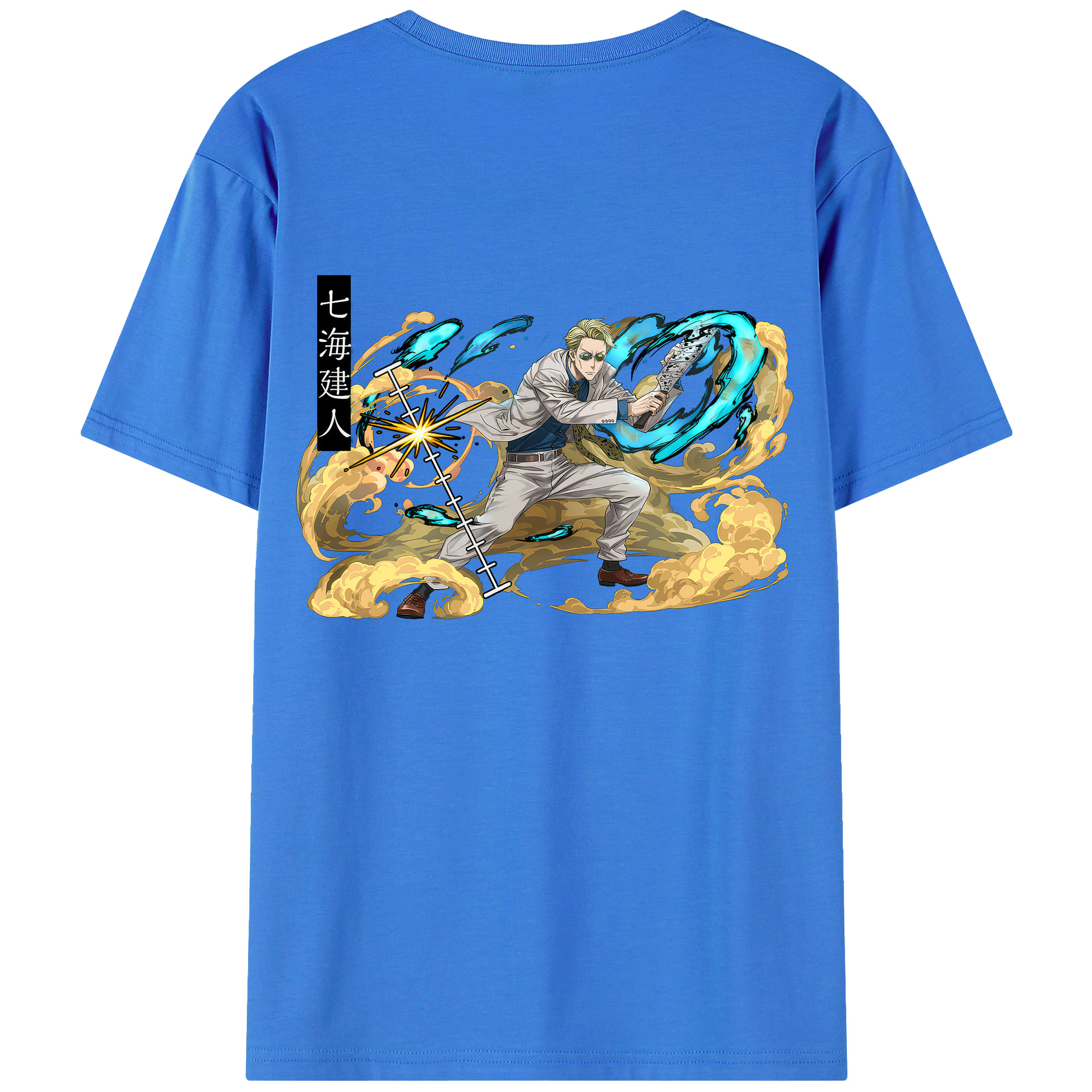 （画像用） 呪術廻戦 Jujutsu Kaisen 綿100％ メンズ半袖Tシャツ（バックプリント） 通気性