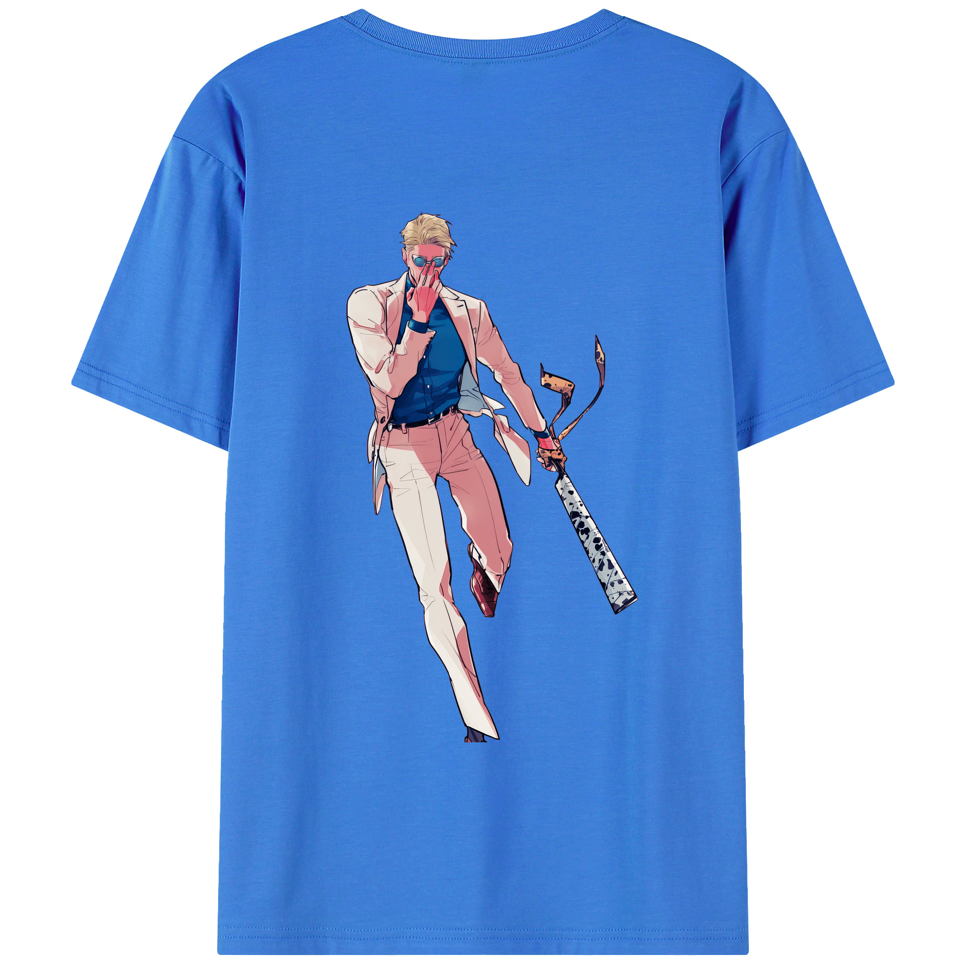 （画像用） 呪術廻戦 Jujutsu Kaisen 綿100％ メンズ半袖Tシャツ（バックプリント） 通気性