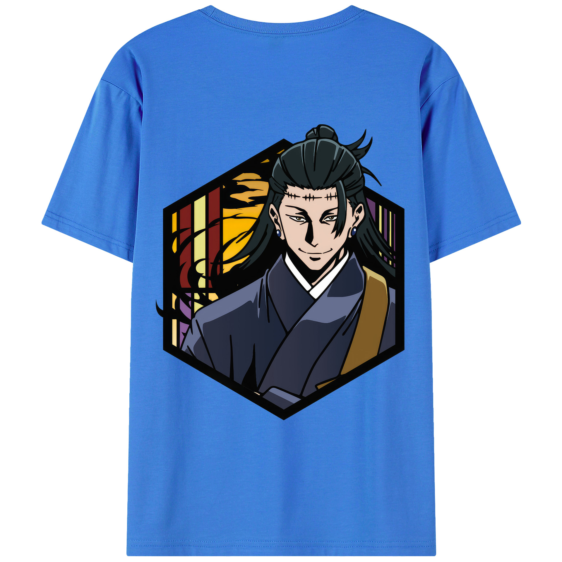 （画像用） 呪術廻戦 Jujutsu Kaisen 綿100％ メンズ半袖Tシャツ（バックプリント） 通気性