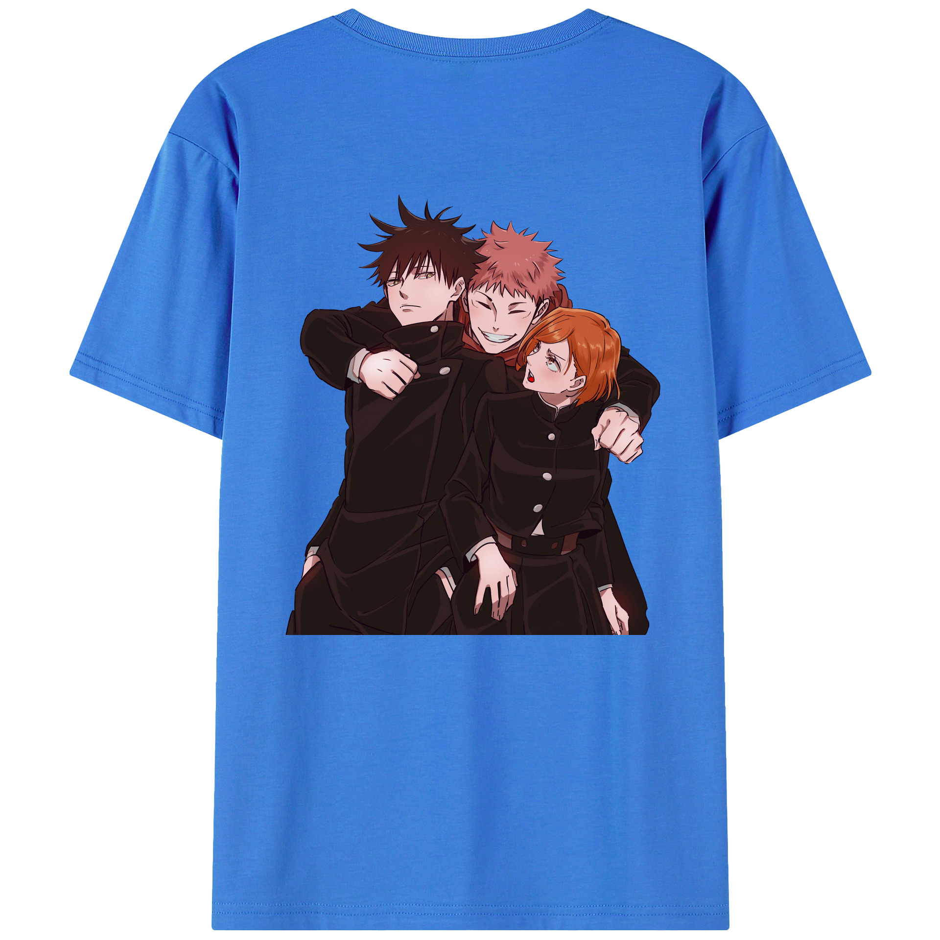 （画像用） 呪術廻戦 Jujutsu Kaisen 綿100％ メンズ半袖Tシャツ（バックプリント） 通気性