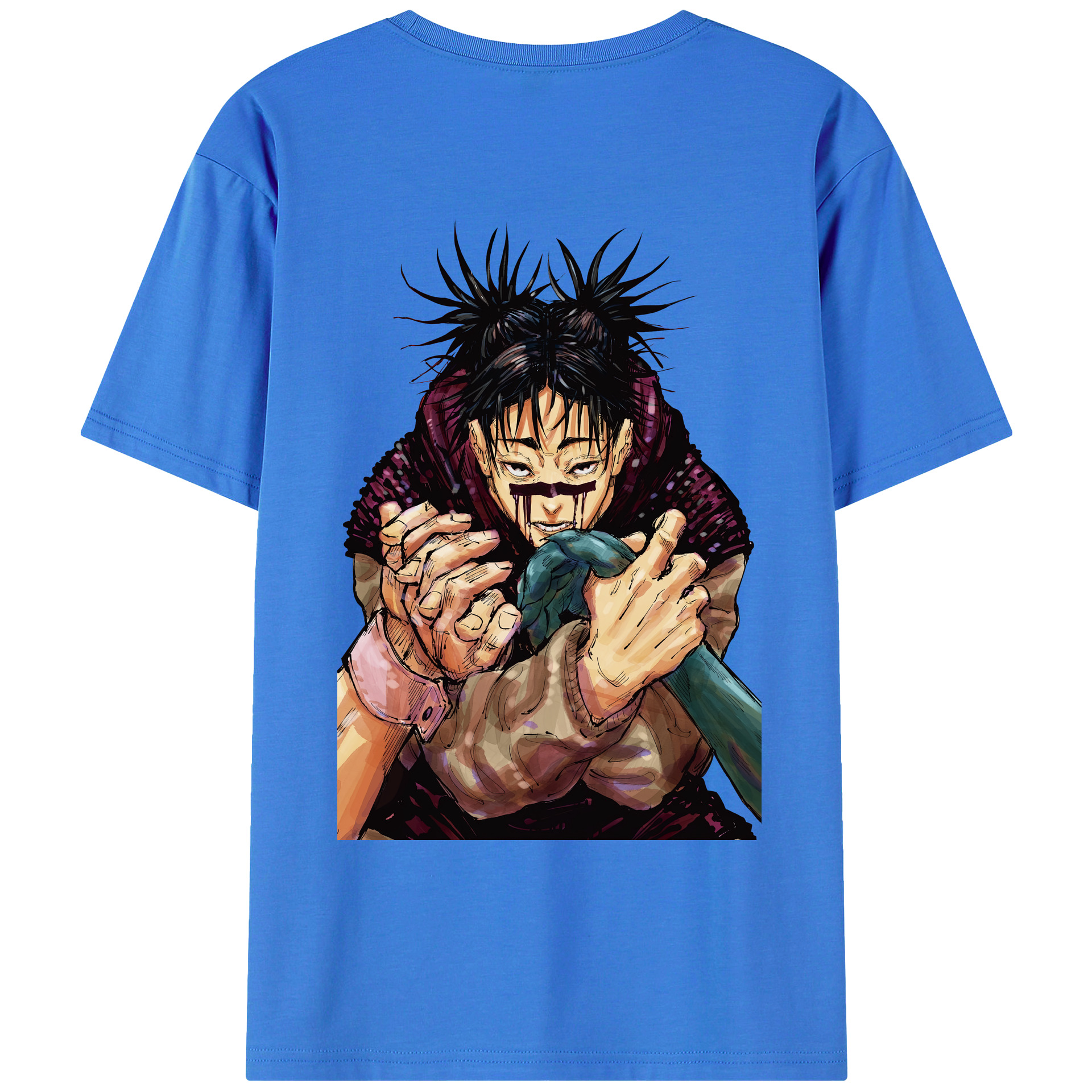 （画像用） 呪術廻戦 Jujutsu Kaisen 綿100％ メンズ半袖Tシャツ（バックプリント） 通気性