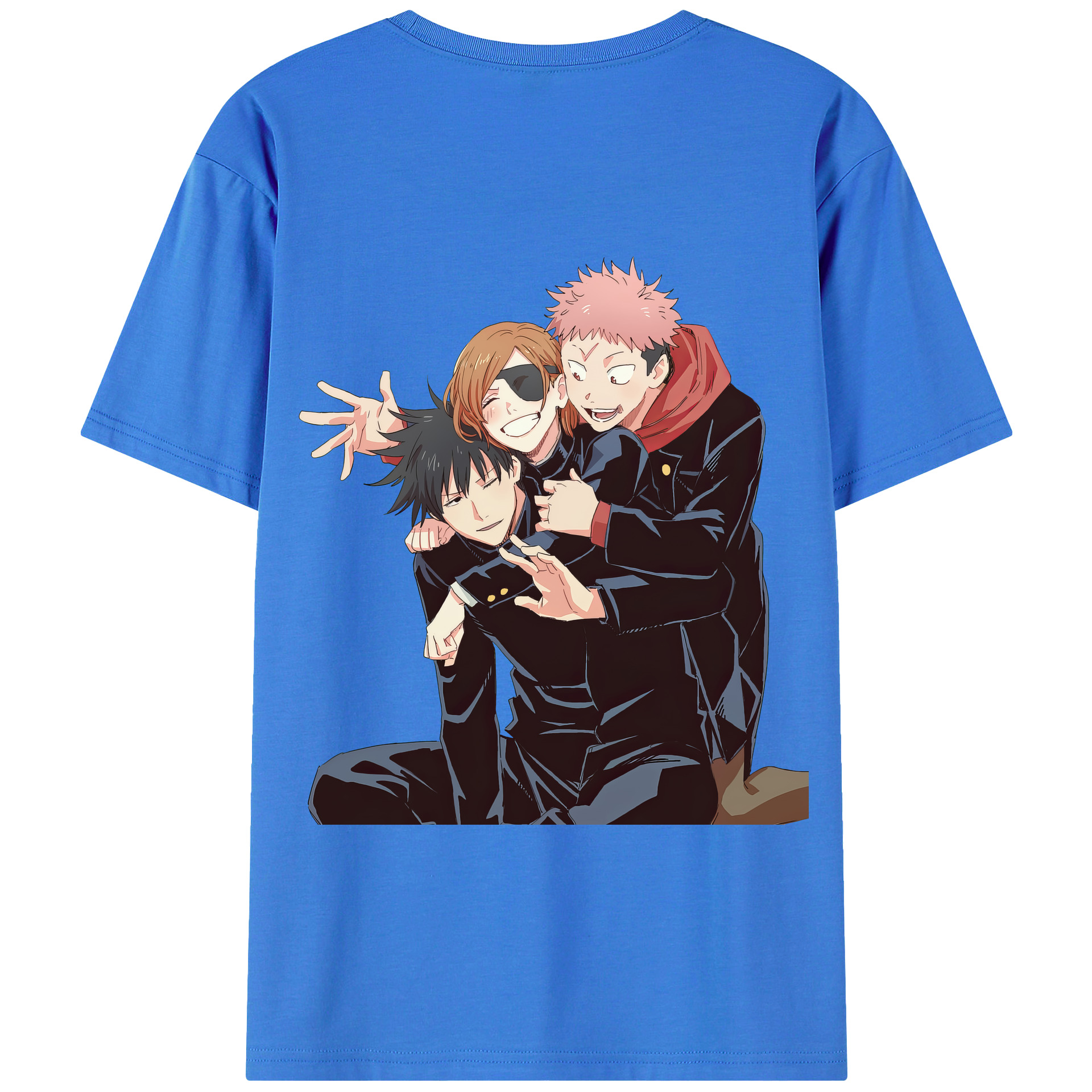 （画像用） 呪術廻戦 Jujutsu Kaisen 綿100％ メンズ半袖Tシャツ（バックプリント） 通気性