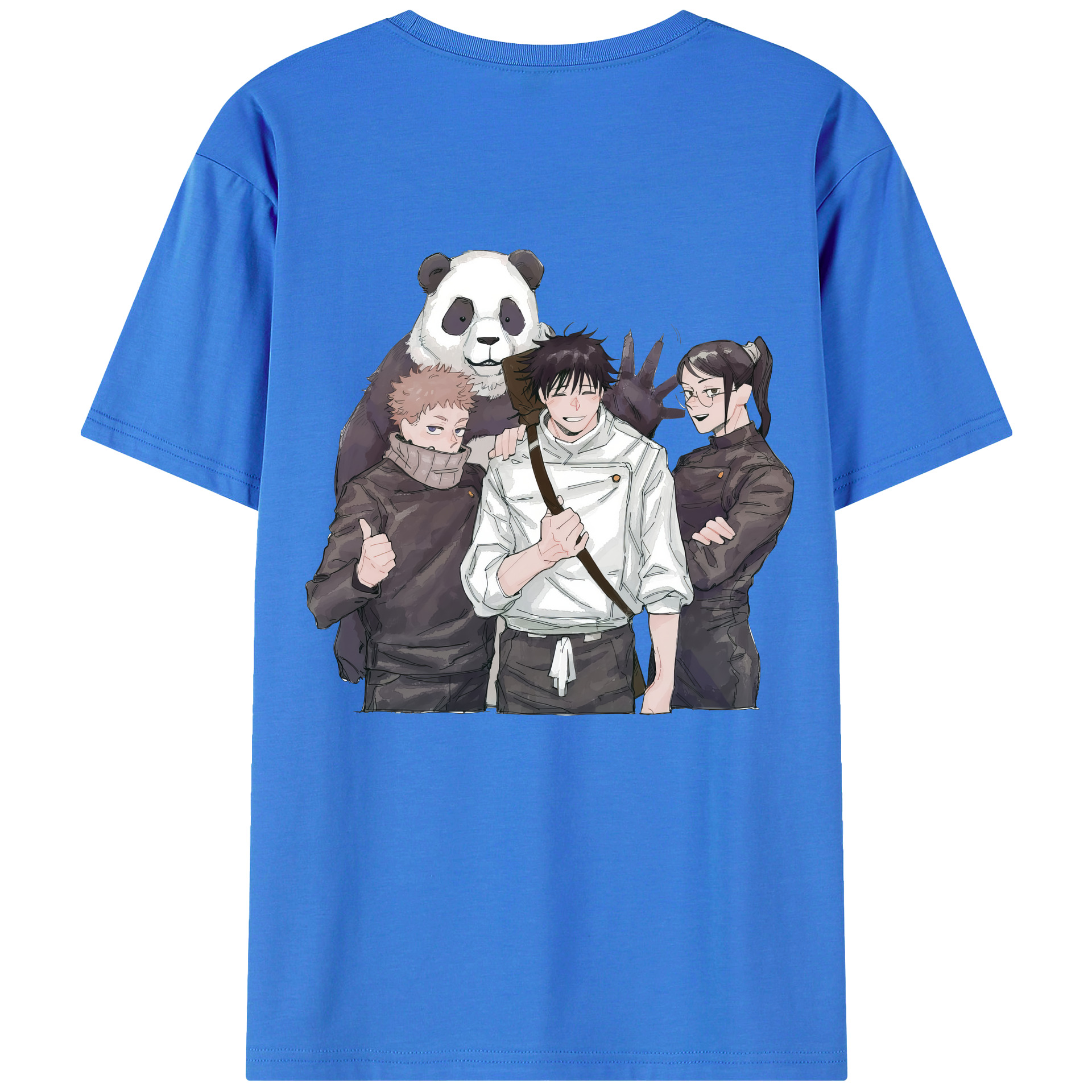 （画像用） 呪術廻戦 Jujutsu Kaisen 綿100％ メンズ半袖Tシャツ（バックプリント） 通気性