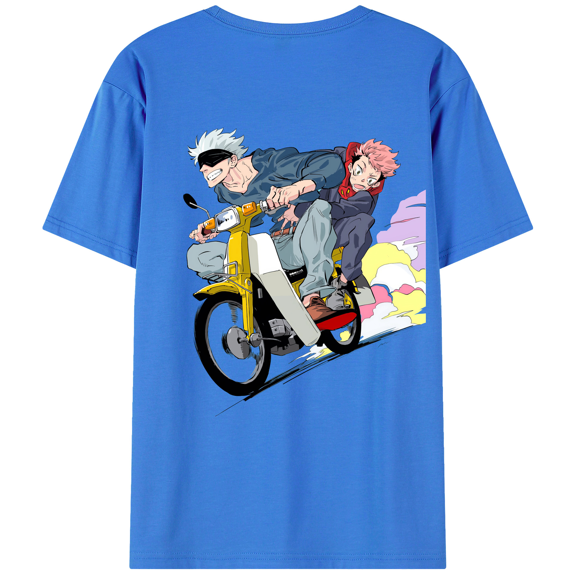 （画像用） 呪術廻戦 Jujutsu Kaisen 綿100％ メンズ半袖Tシャツ（バックプリント） 通気性